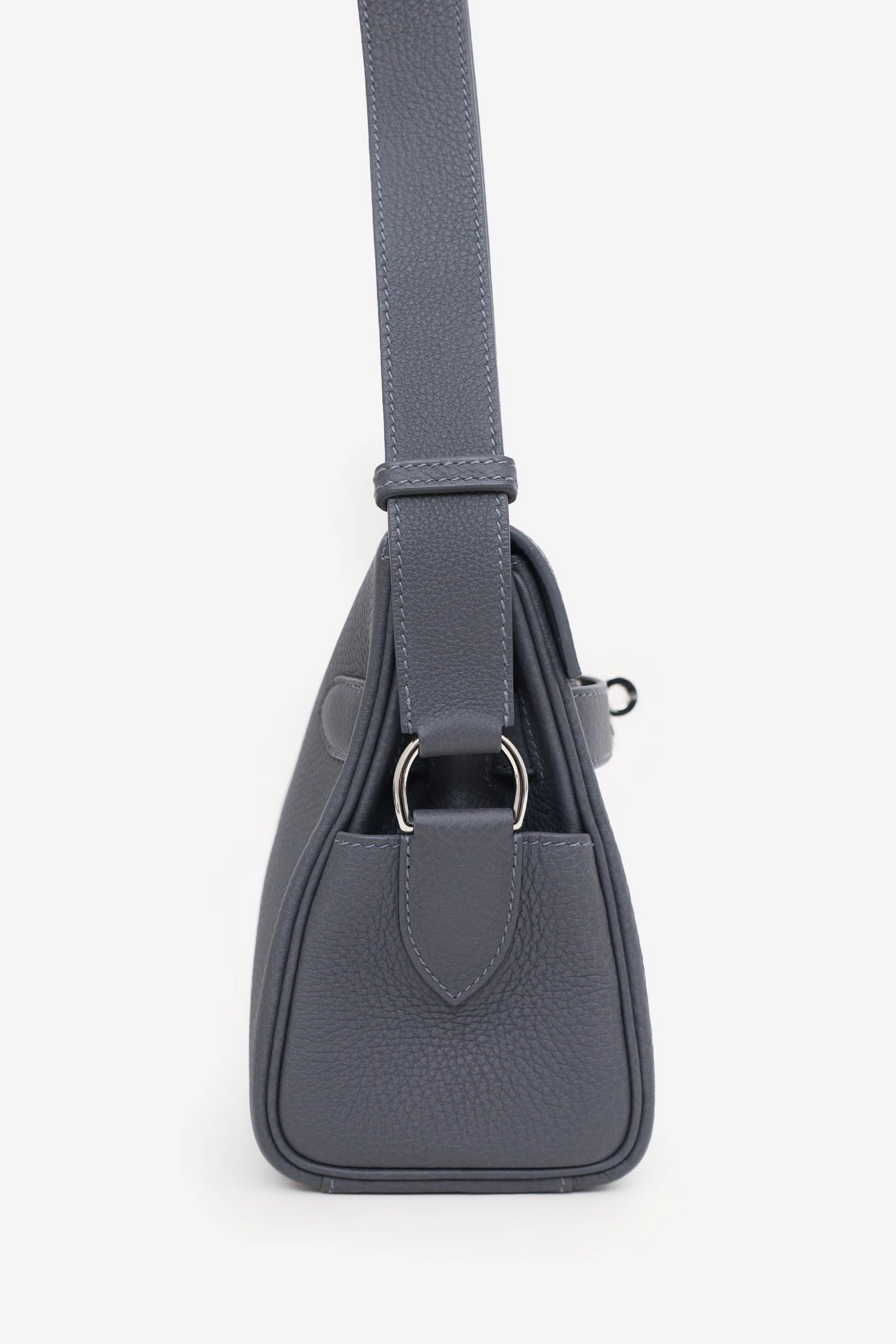 Hermes 2024 Grey Togo Leather Kelly Messenger Bag