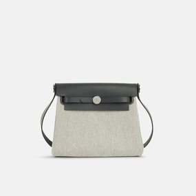 Hermes - Herbag 20 - Ecru/Ardoise Quadrille Toille PHW - 2024 - Brand New