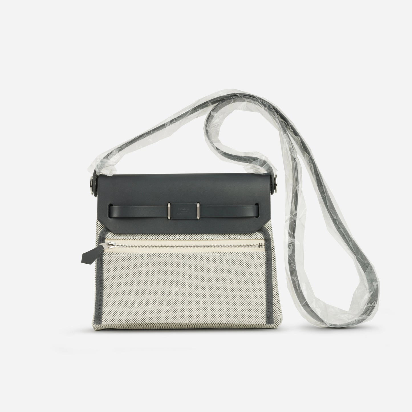 Hermes - Herbag 20 - Ecru/Ardoise Quadrille Toille PHW - 2024 - Brand New