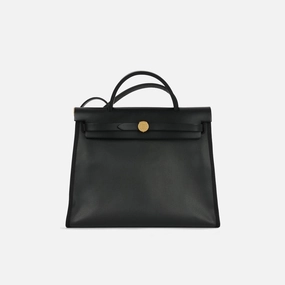Hermes - Herbag 31 - Noir Berline Toile / Hunter GHW - 2021 - Pre-Loved