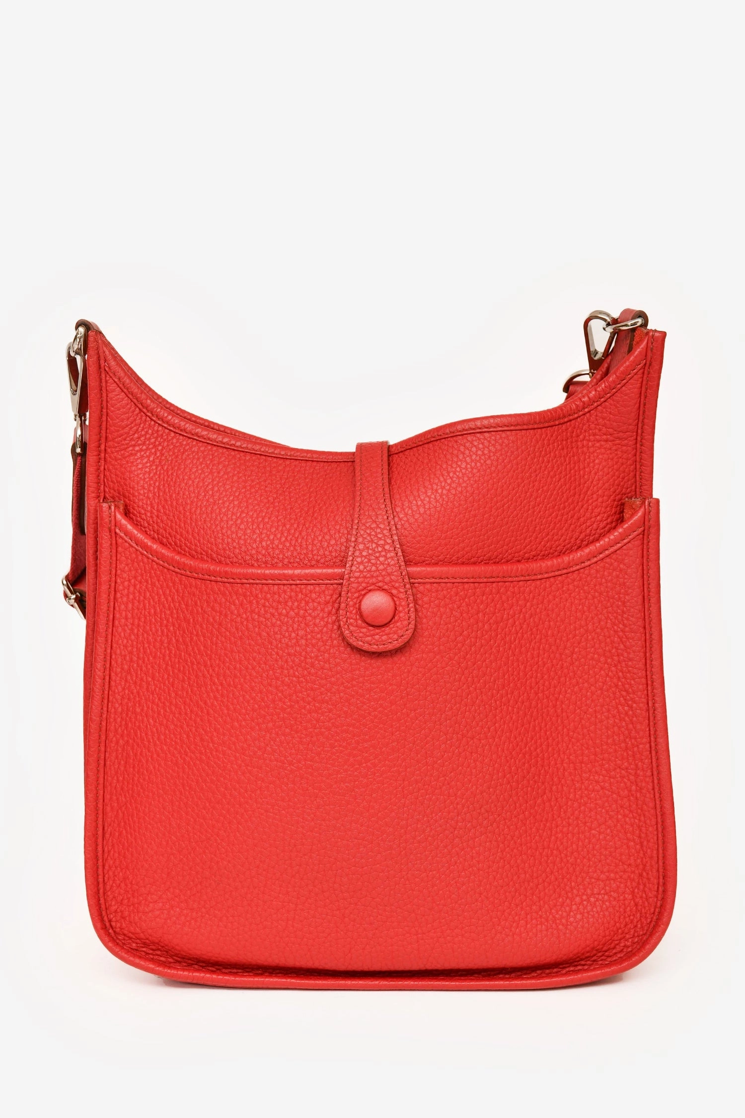 Herms 2010 Red Clemence Leather Evelyne 29