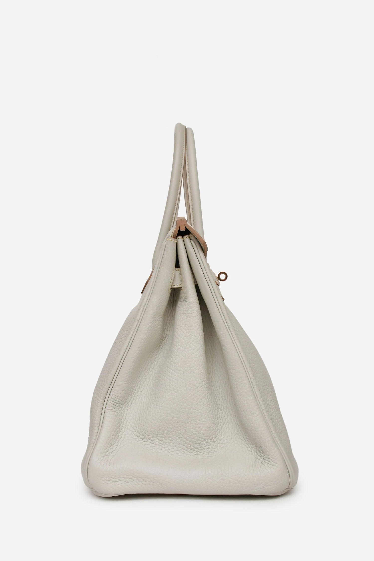 Herms 2013 Light Grey Clemence Birkin 35 PHW