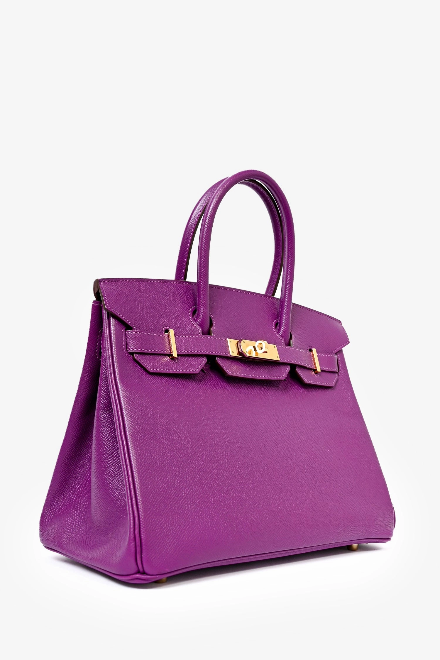 Herms 2014 Anemone Purple Epsom Leather Birkin 30