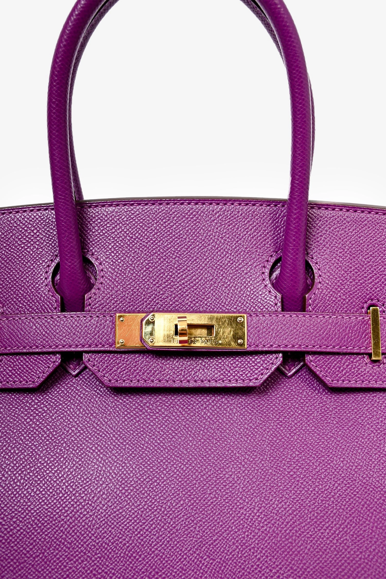 Herms 2014 Anemone Purple Epsom Leather Birkin 30