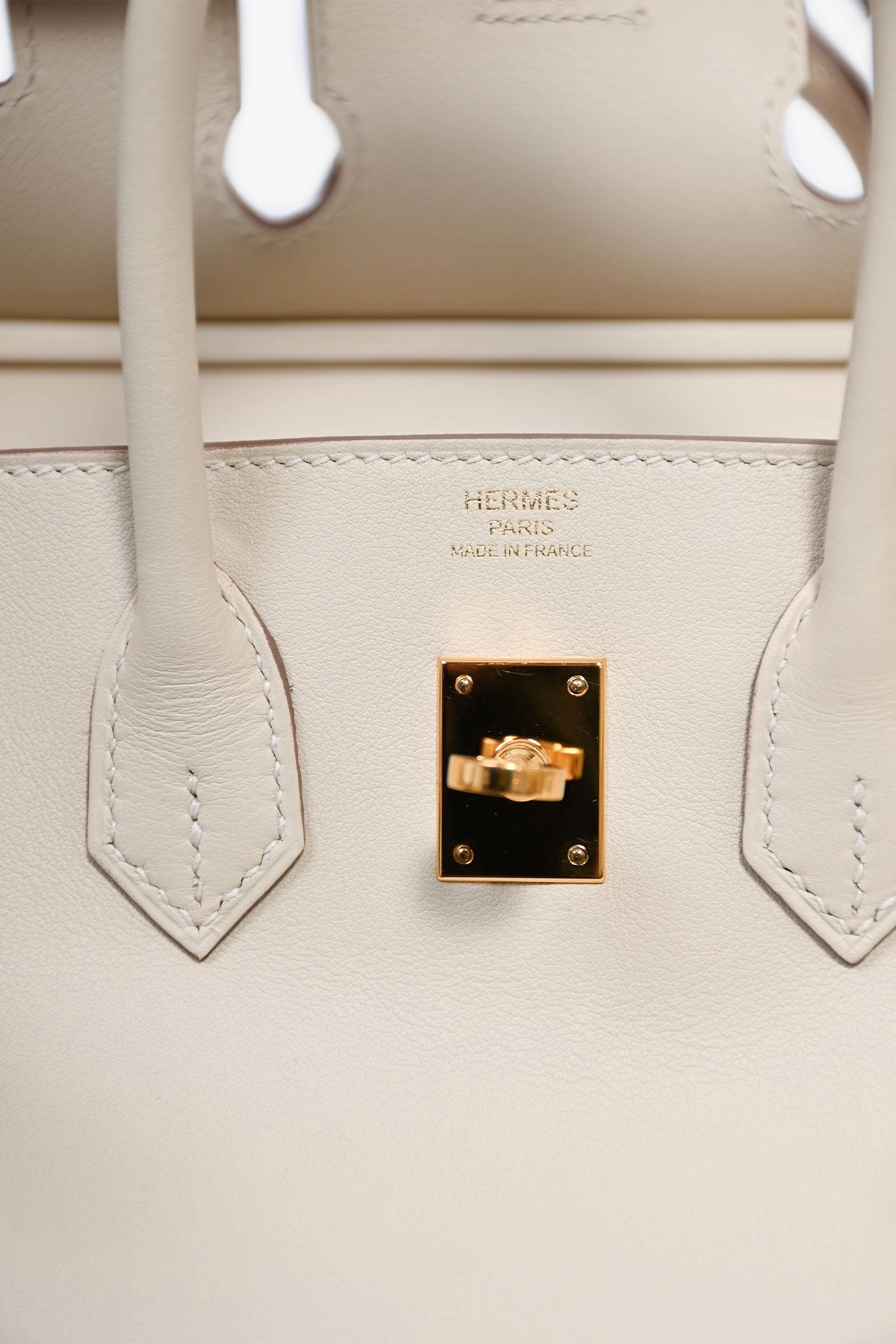 Herms 2017 Craie Swift Leather Birkin 25