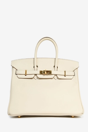 Herms 2017 Craie Swift Leather Birkin 25
