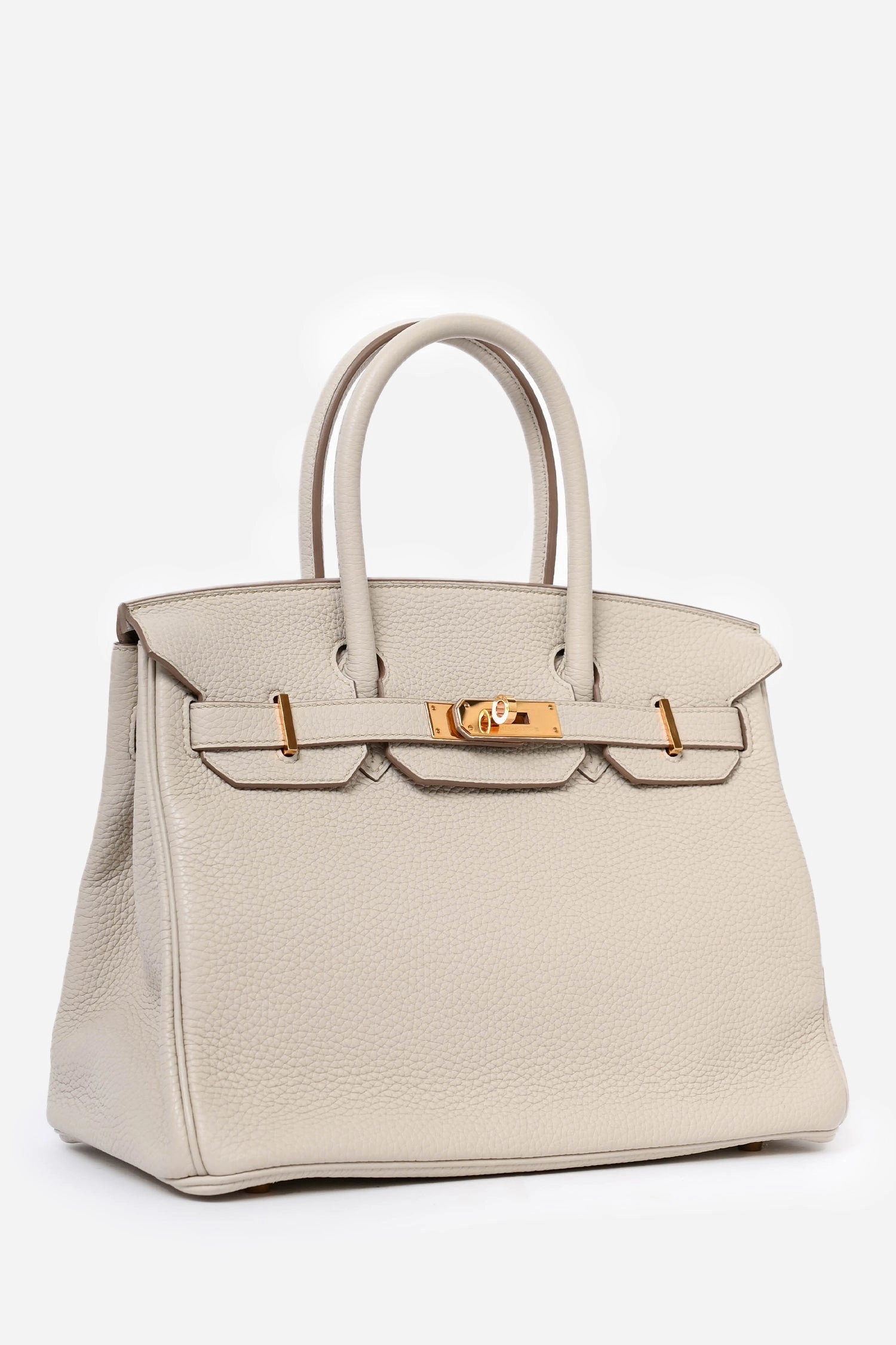 Herms 2019 Beton Clemence Leather Birkin 30