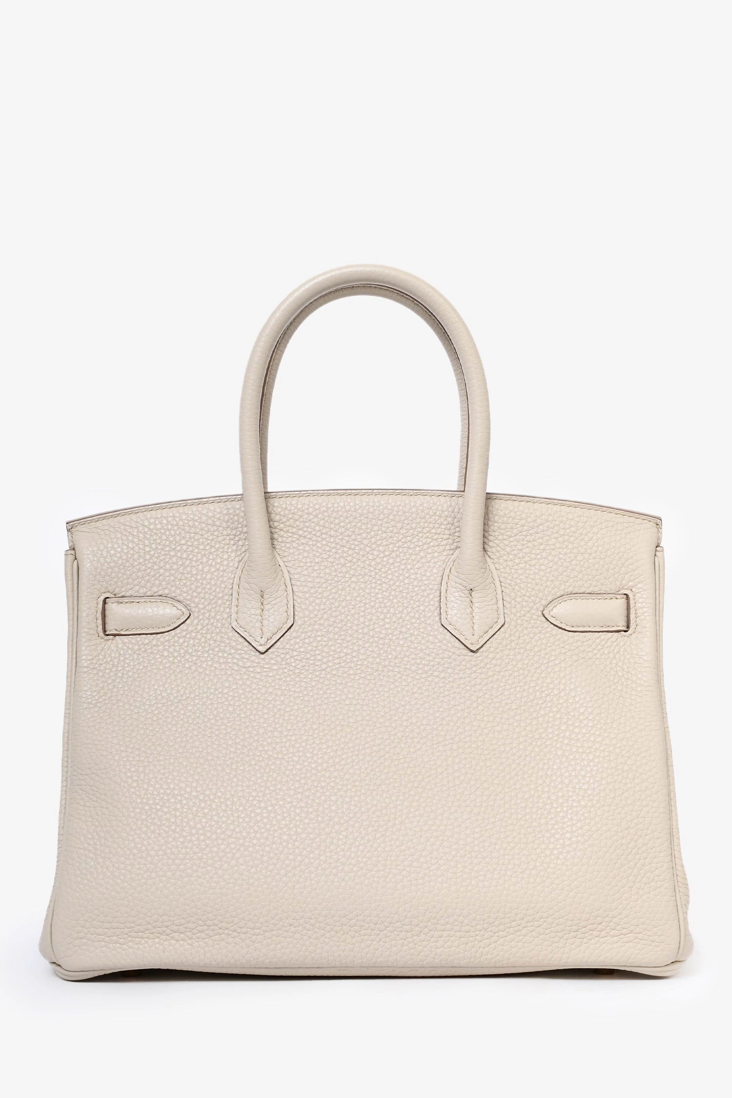 Herms 2019 Beton Clemence Leather Birkin 30