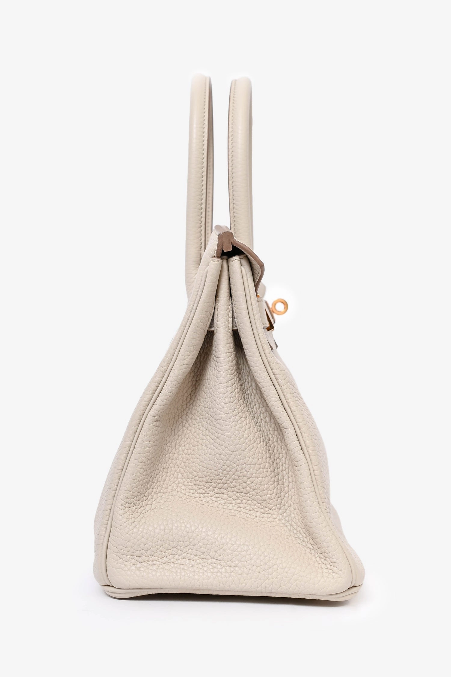 Herms 2019 Beton Clemence Leather Birkin 30