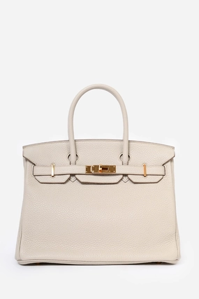 Herms 2019 Beton Clemence Leather Birkin 30