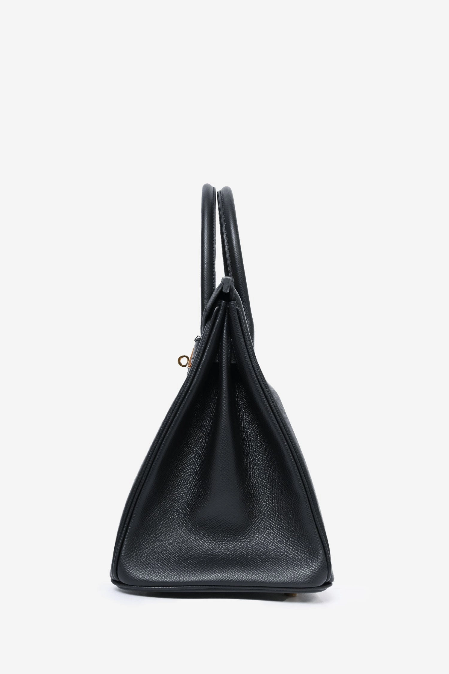 Herms 2020 Black Epsom Leather Retourne Birkin 30 GHW