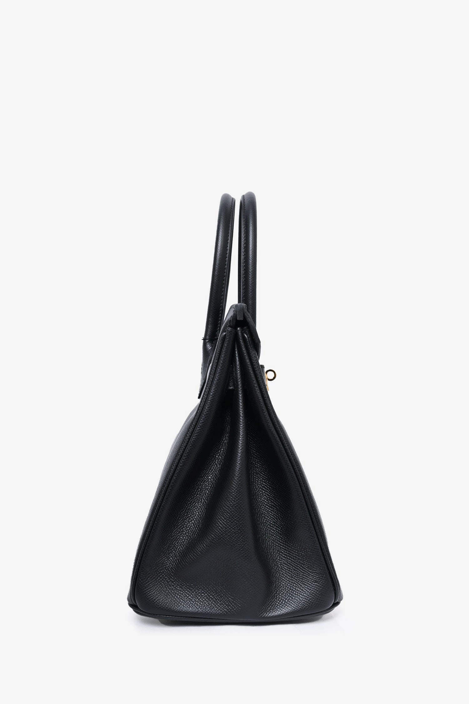 Herms 2020 Black Epsom Leather Retourne Birkin 30 GHW