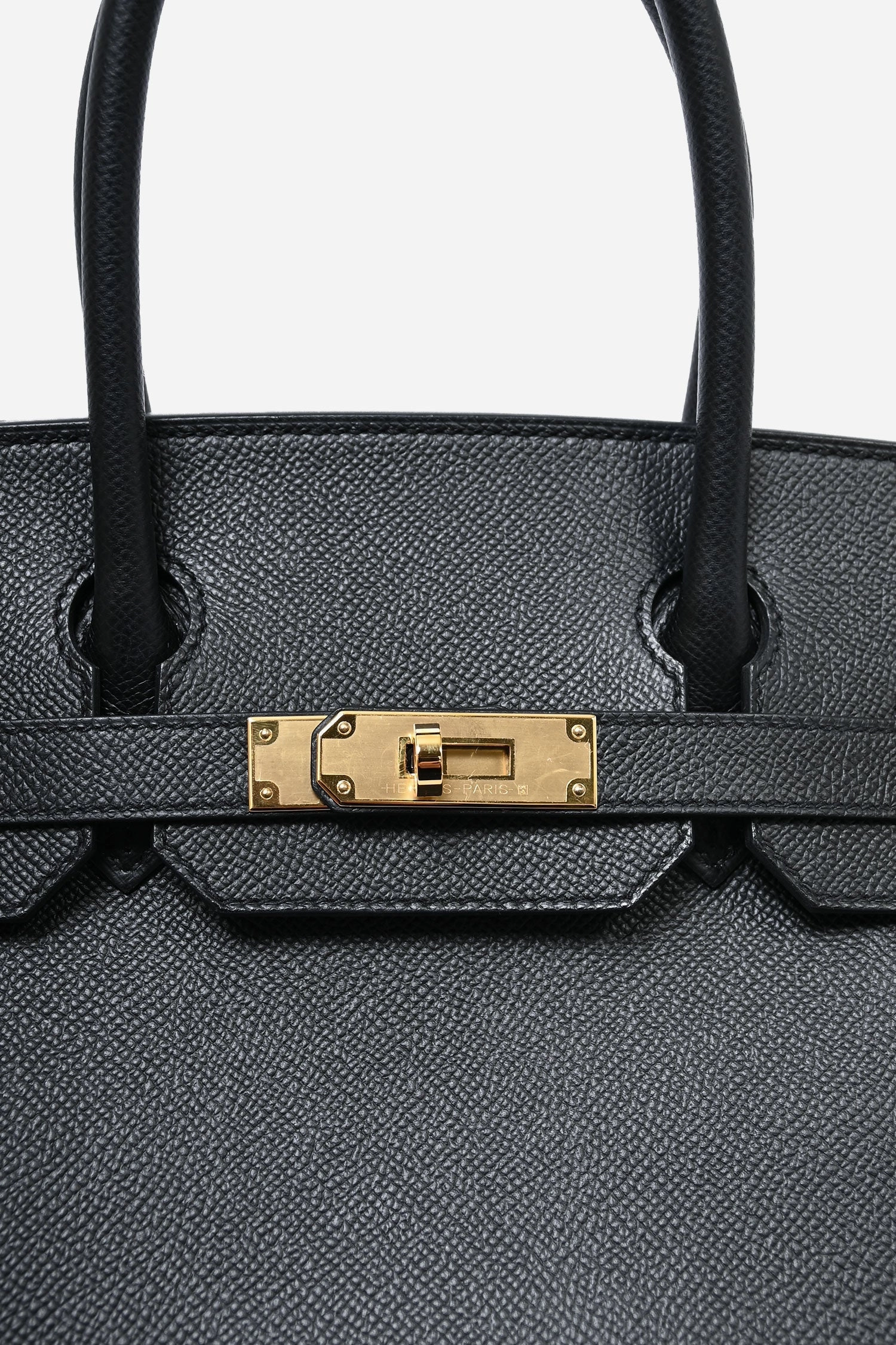 Herms 2020 Black Epsom Leather Retourne Birkin 30 GHW