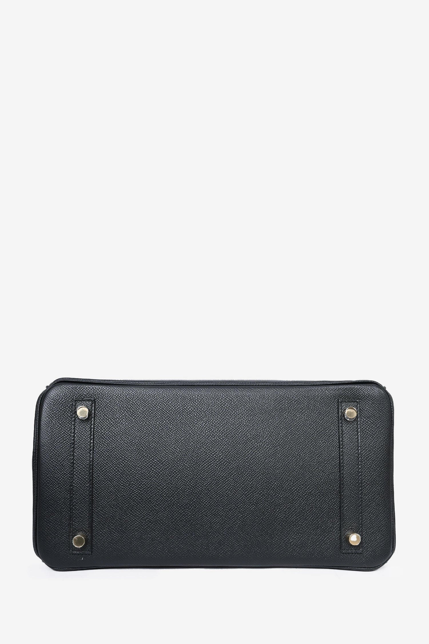 Herms 2020 Black Epsom Leather Retourne Birkin 30 GHW