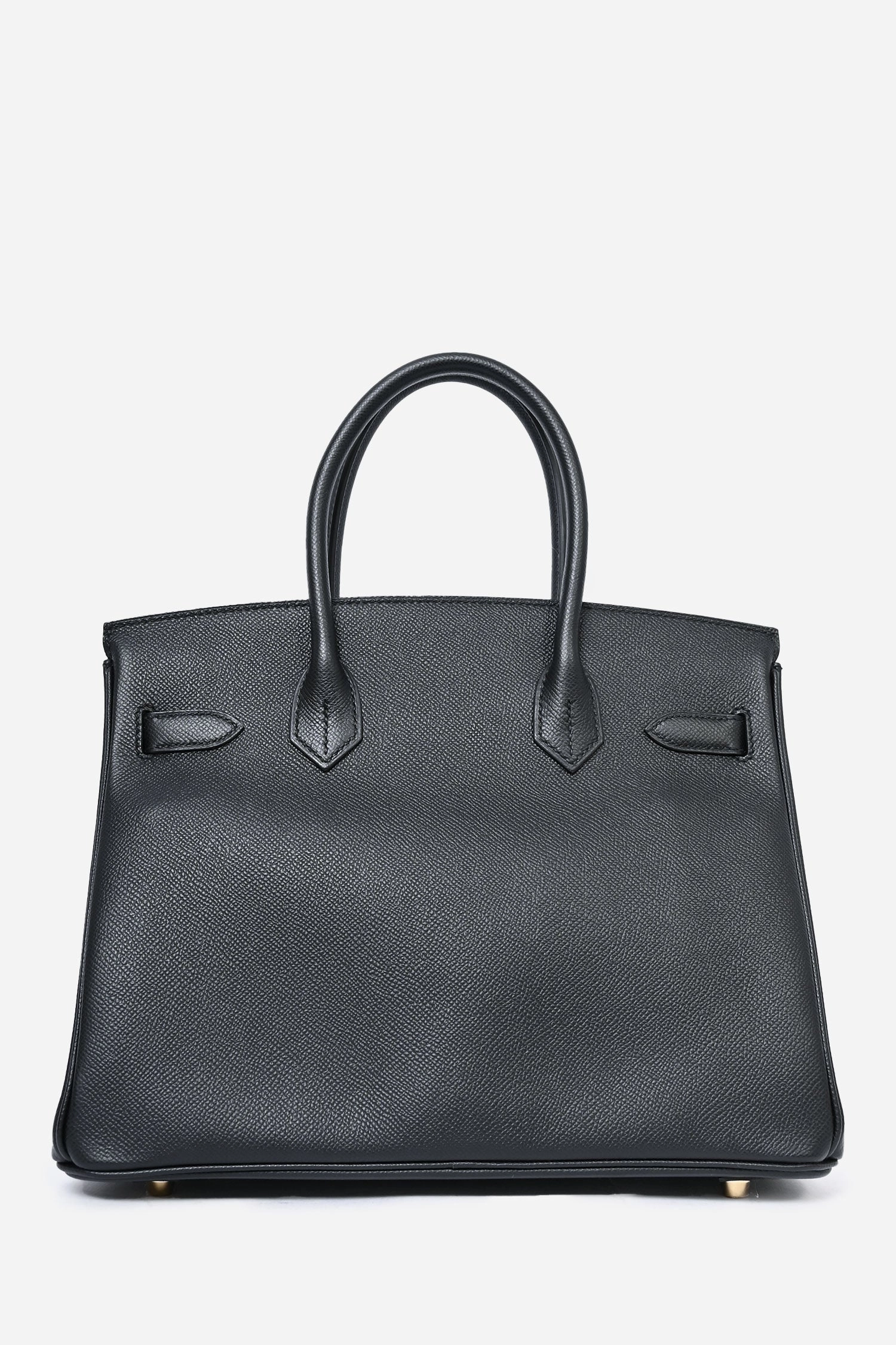 Herms 2020 Black Epsom Leather Retourne Birkin 30 GHW