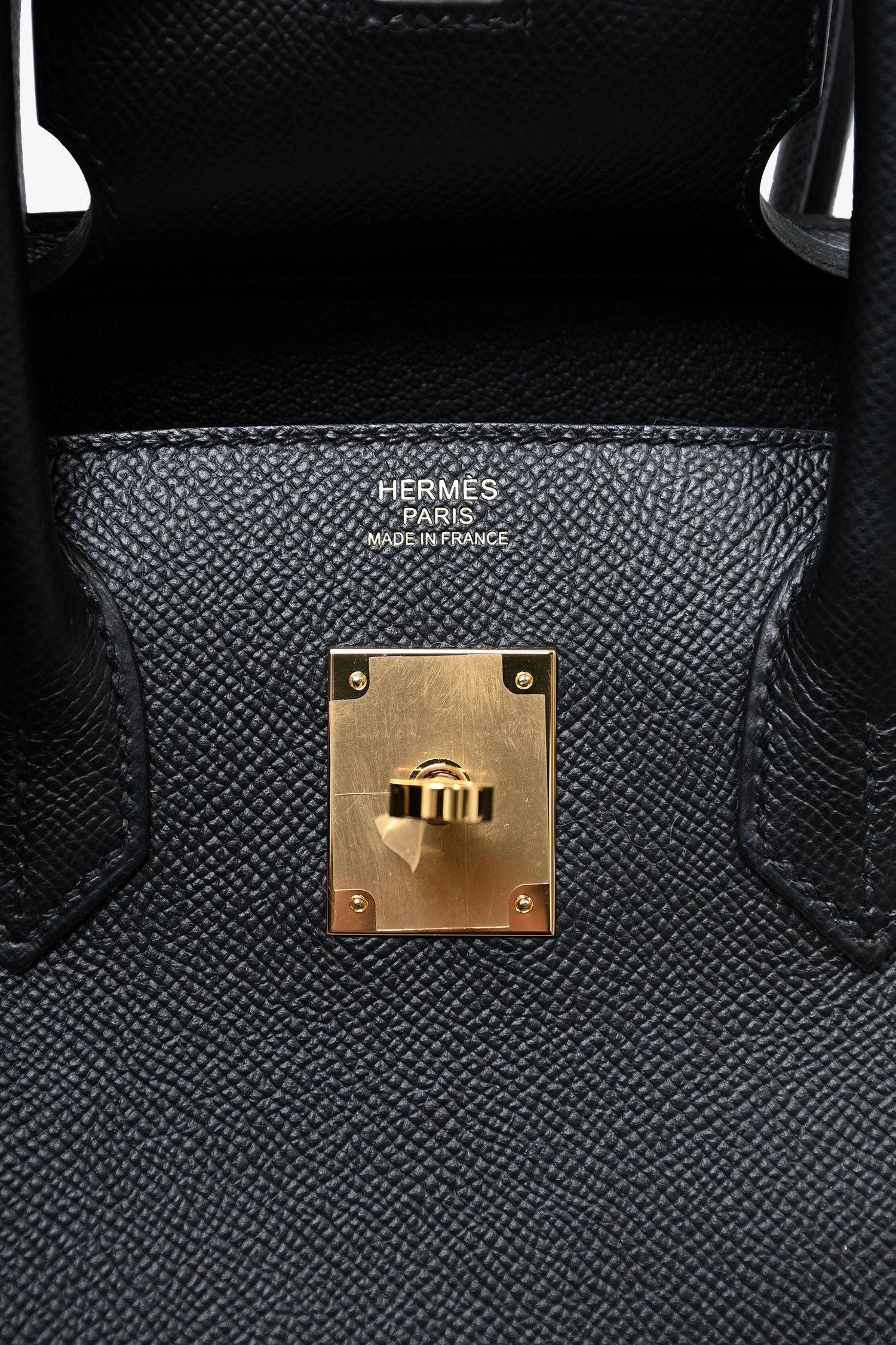 Herms 2020 Black Epsom Leather Retourne Birkin 30 GHW