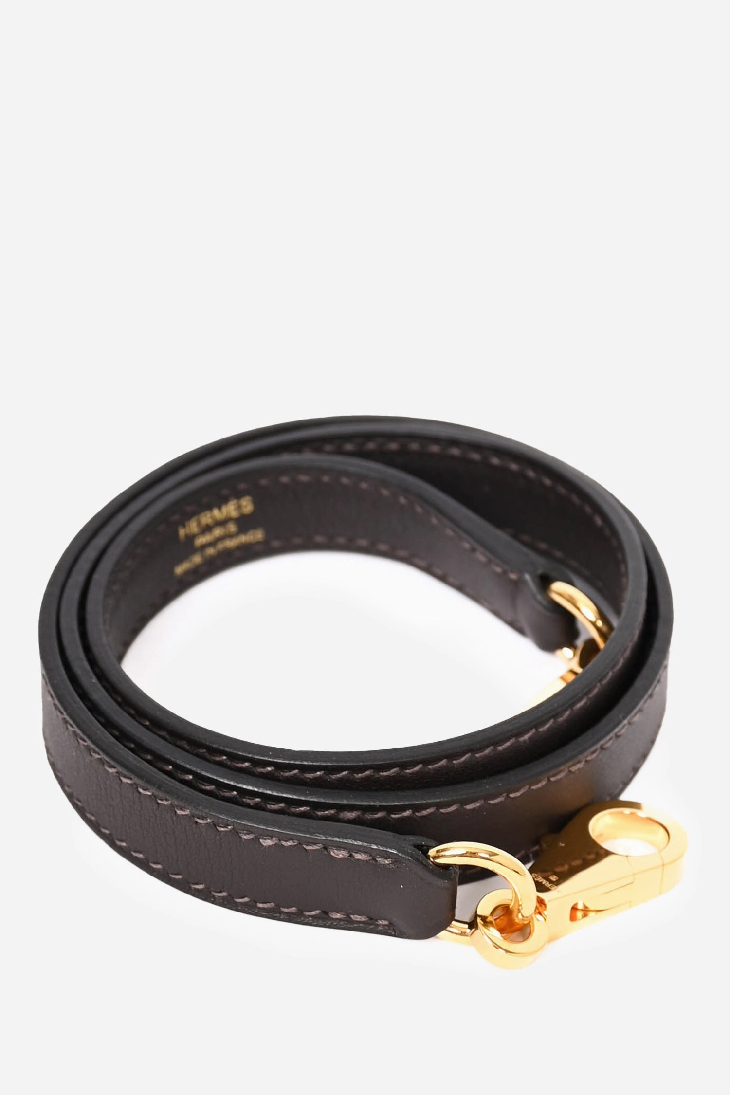 Herms 2021 Brown 'Ebene' Togo Leather/Matte Alligator Touch 24/24 29 Top Handle GHW w/ Strap