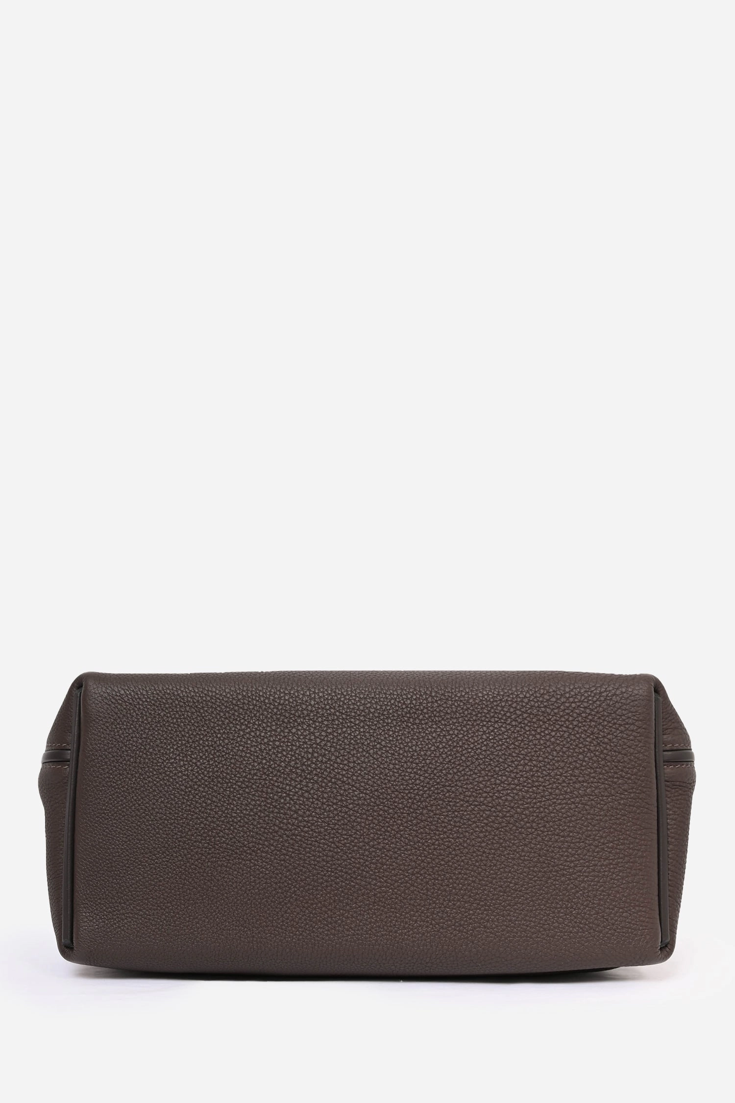 Herms 2021 Brown 'Ebene' Togo Leather/Matte Alligator Touch 24/24 29 Top Handle GHW w/ Strap