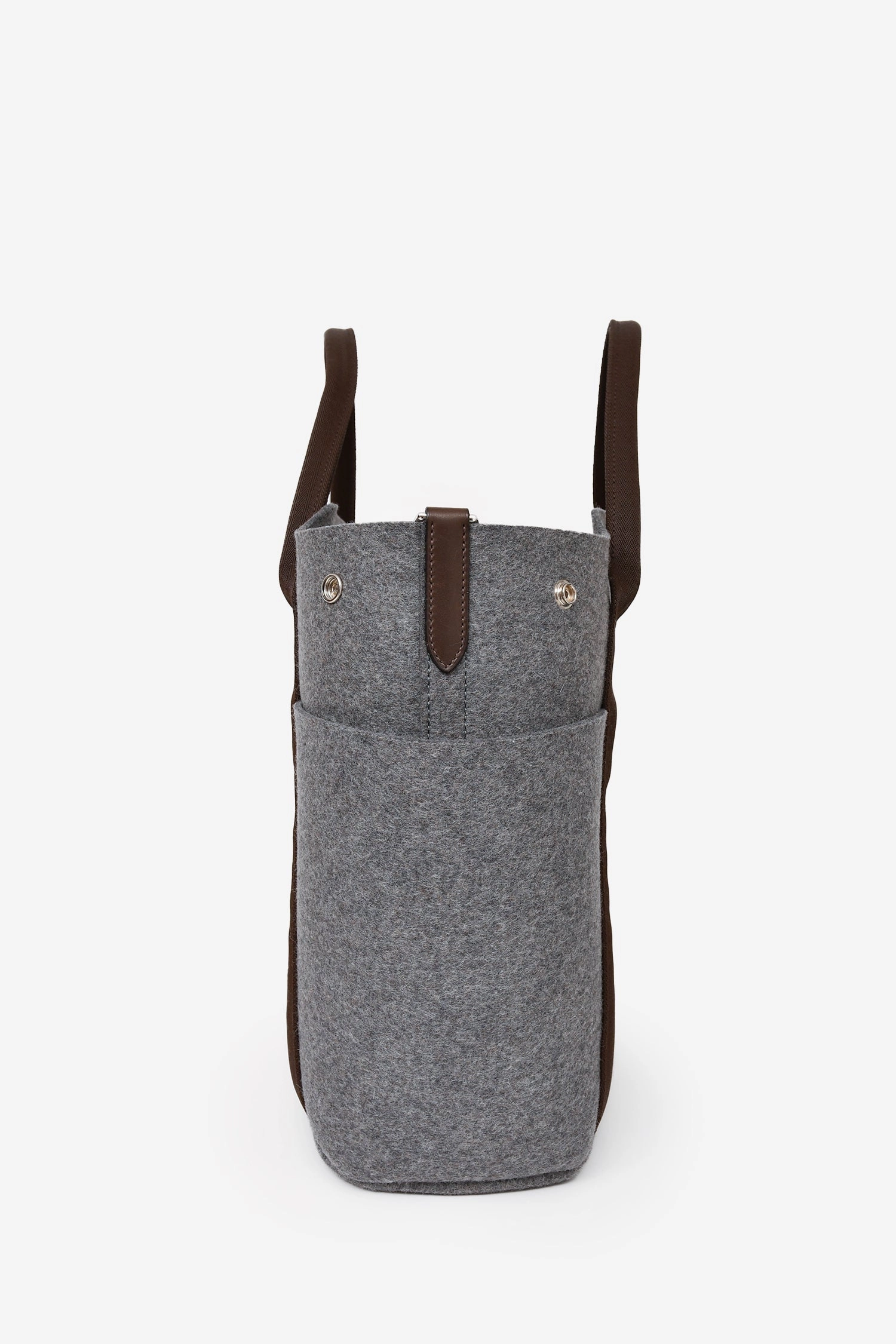 Herms 2021 Grey Felt 'The Grooming' Bag