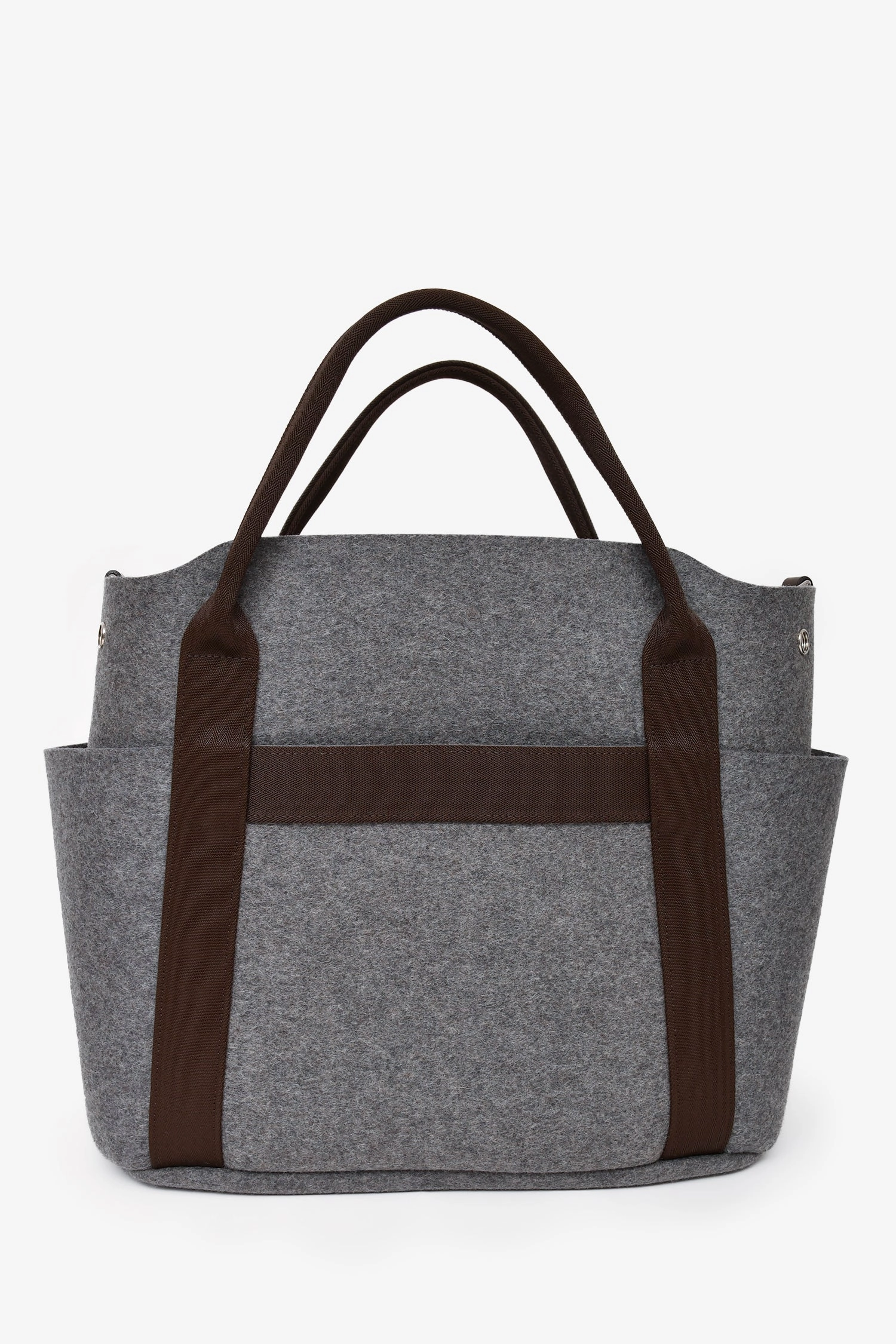Herms 2021 Grey Felt 'The Grooming' Bag