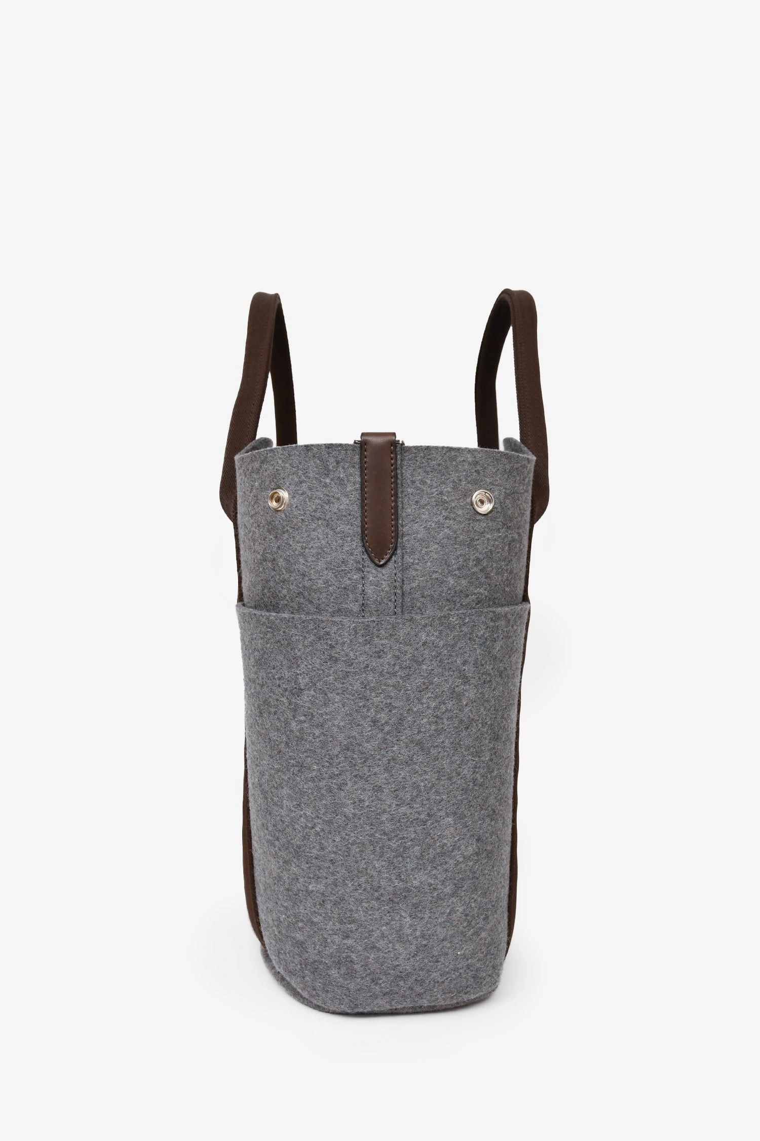 Herms 2021 Grey Felt 'The Grooming' Bag