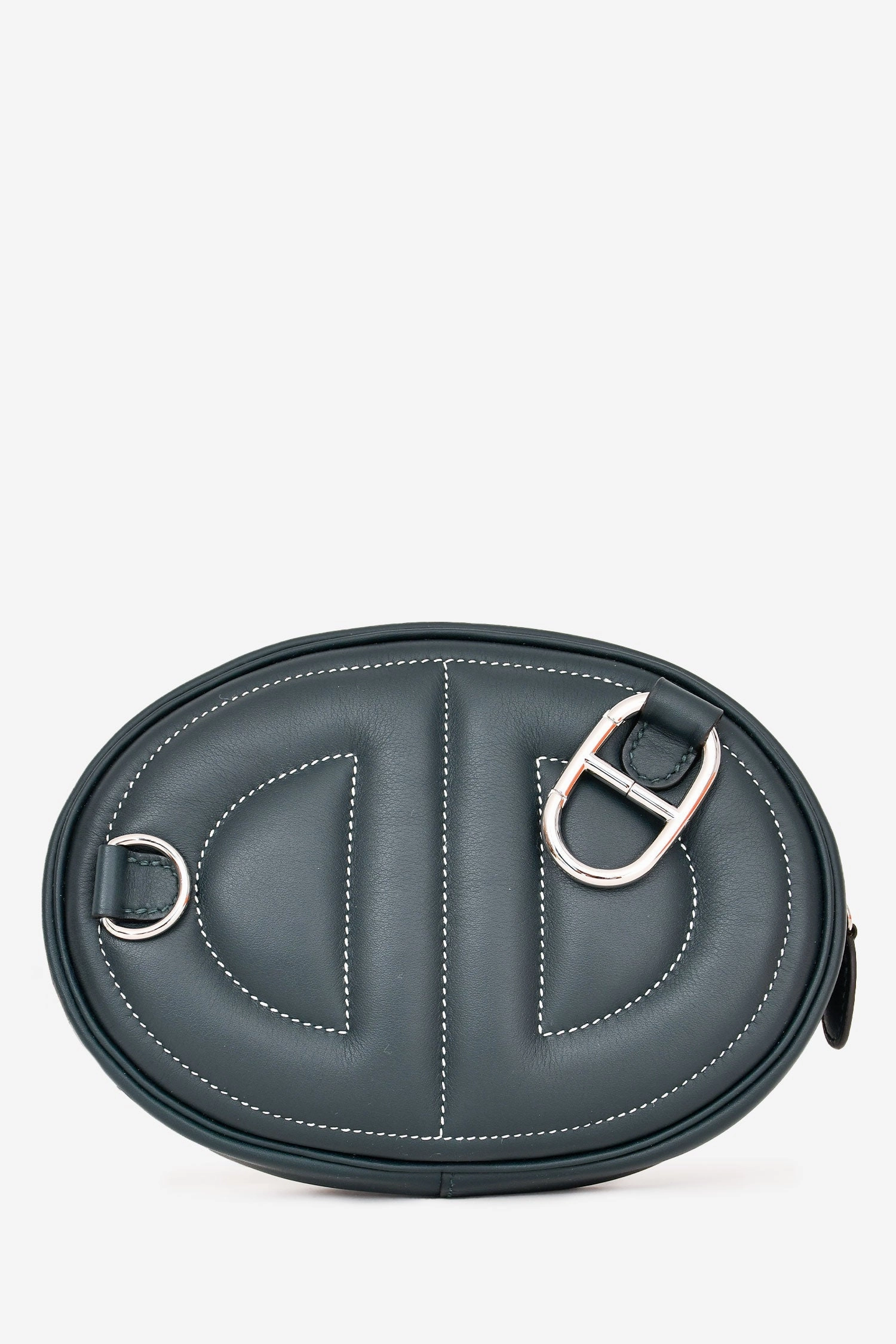 Herms 2022 Teal Leather 'In The Loop' Belt Bag