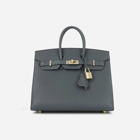 Herms - Birkin 25 - Gris Misty Epsom Sellier PBHW - Brand New - 2024