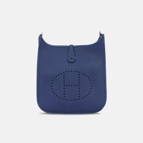Herms - Evelyne PM - Bleu Saphire Clemence PHW - Pre-Loved - 2020
