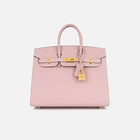 Herms - HSS Birkin 25 - Mauve Sylvestre / Rose Pourpre Epsom BGHW - 2023 - Unused