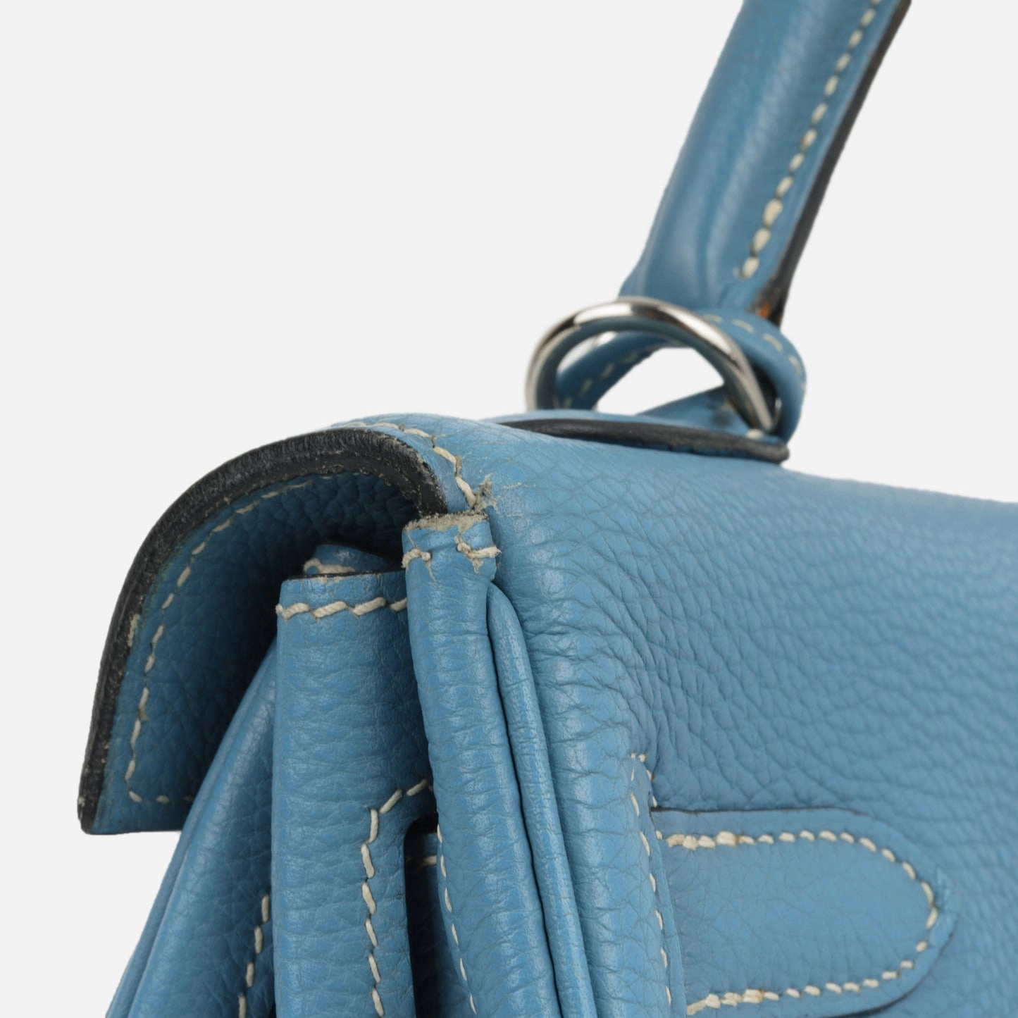 Herms - Kelly 32 - Blue Jean Clemence Leather PHW - 2003 - Pre-Loved
