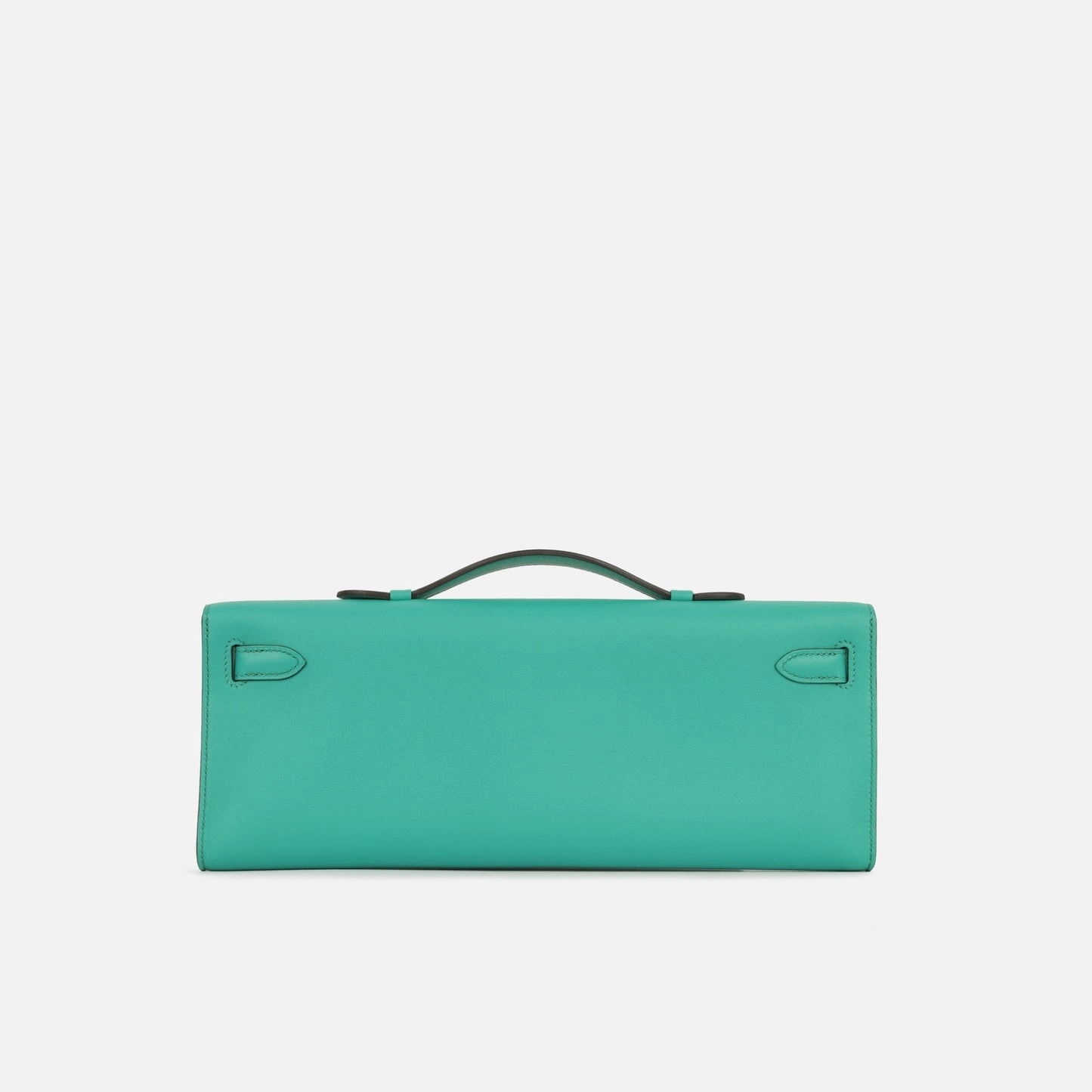 Herms - Kelly Cut Clutch - Bleu Paon Swift Leather GHW - Unused - 2016