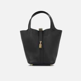 Herms - Picotin 18 - Noir Clemence GHW - Pre-Loved - 2024