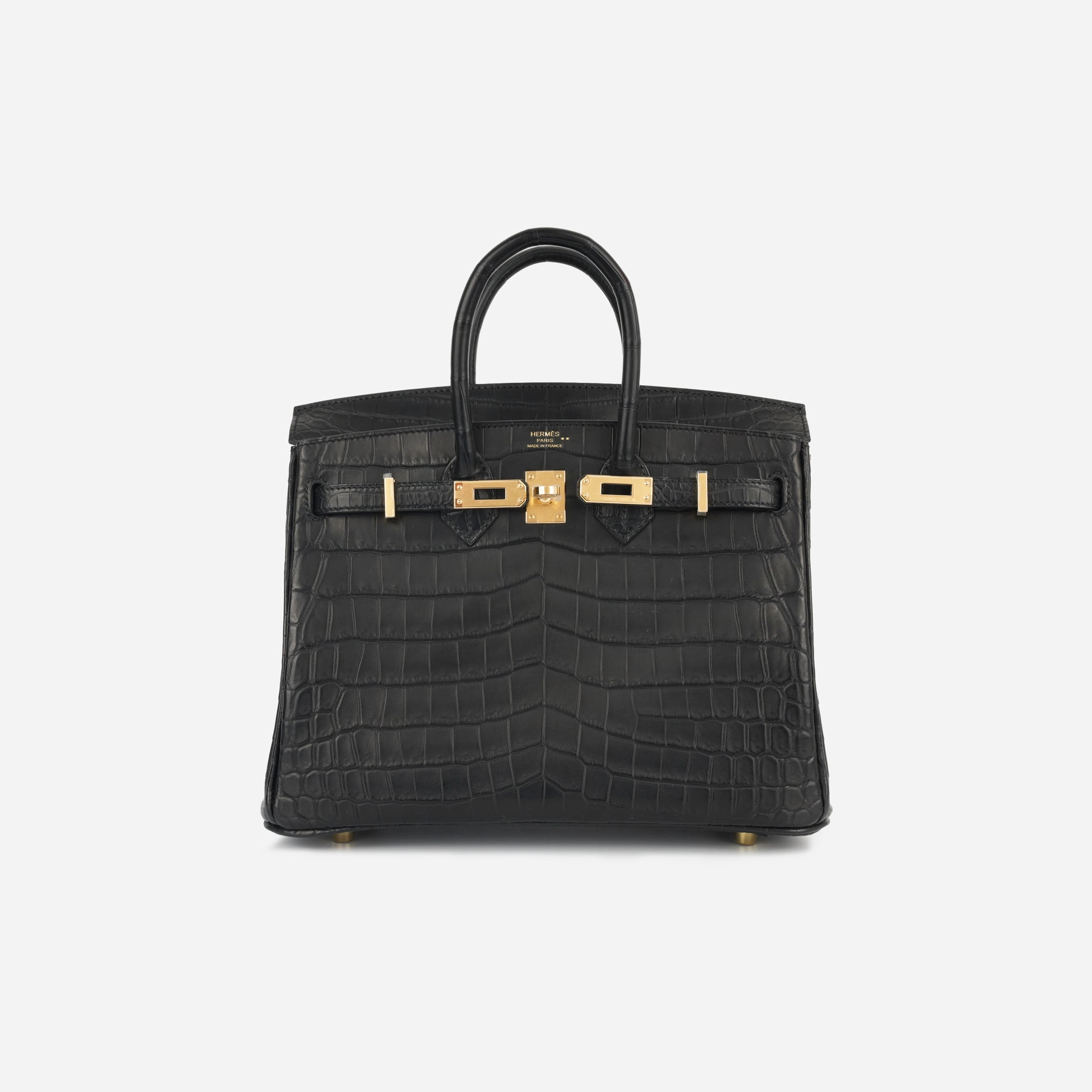 Herms Birkin 25 - Noir Matte Croc (NWT)