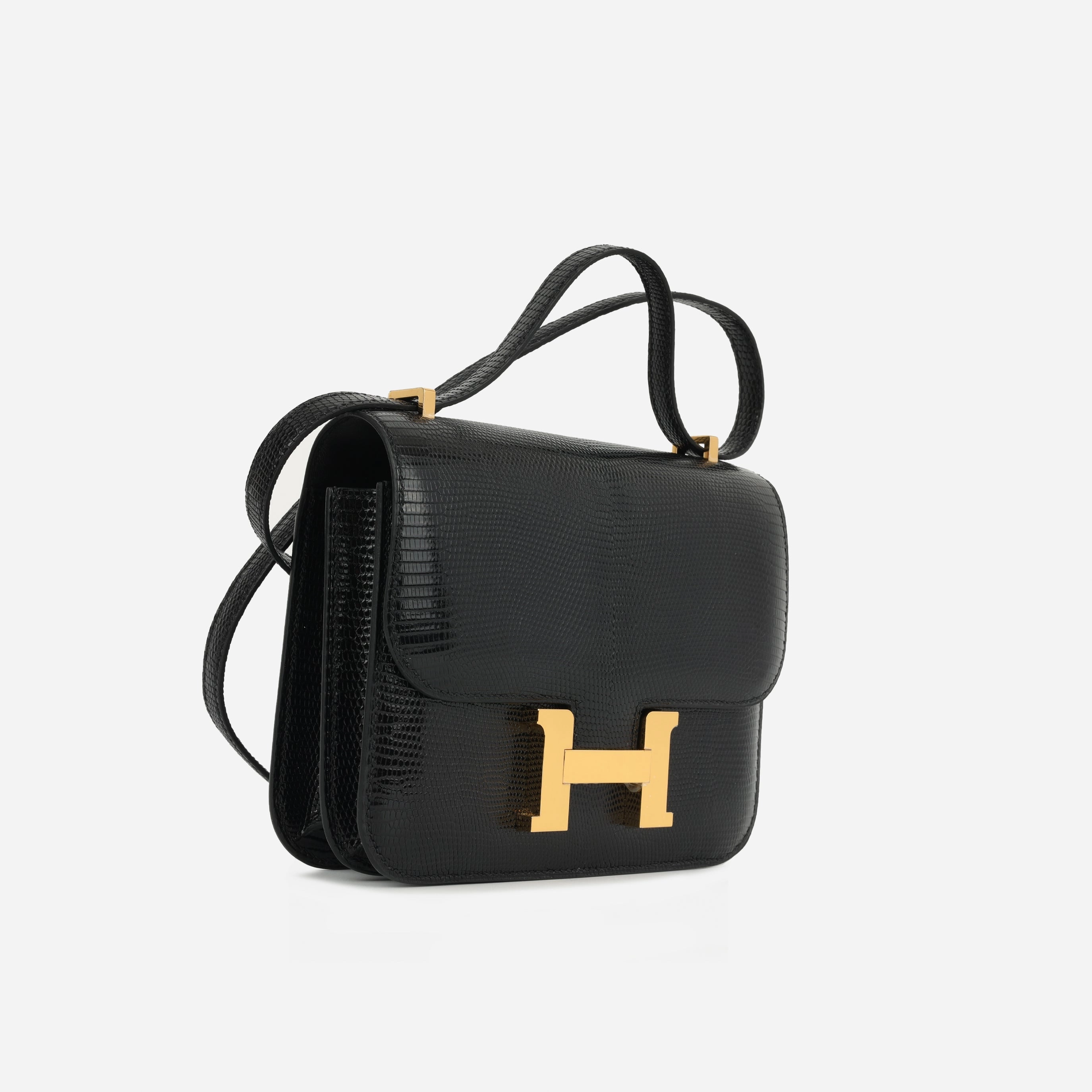 Herms Constance 18 - Black Salvator Lizard (NWT)