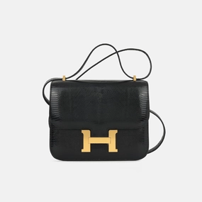 Herms Constance 18 - Black Salvator Lizard (NWT)