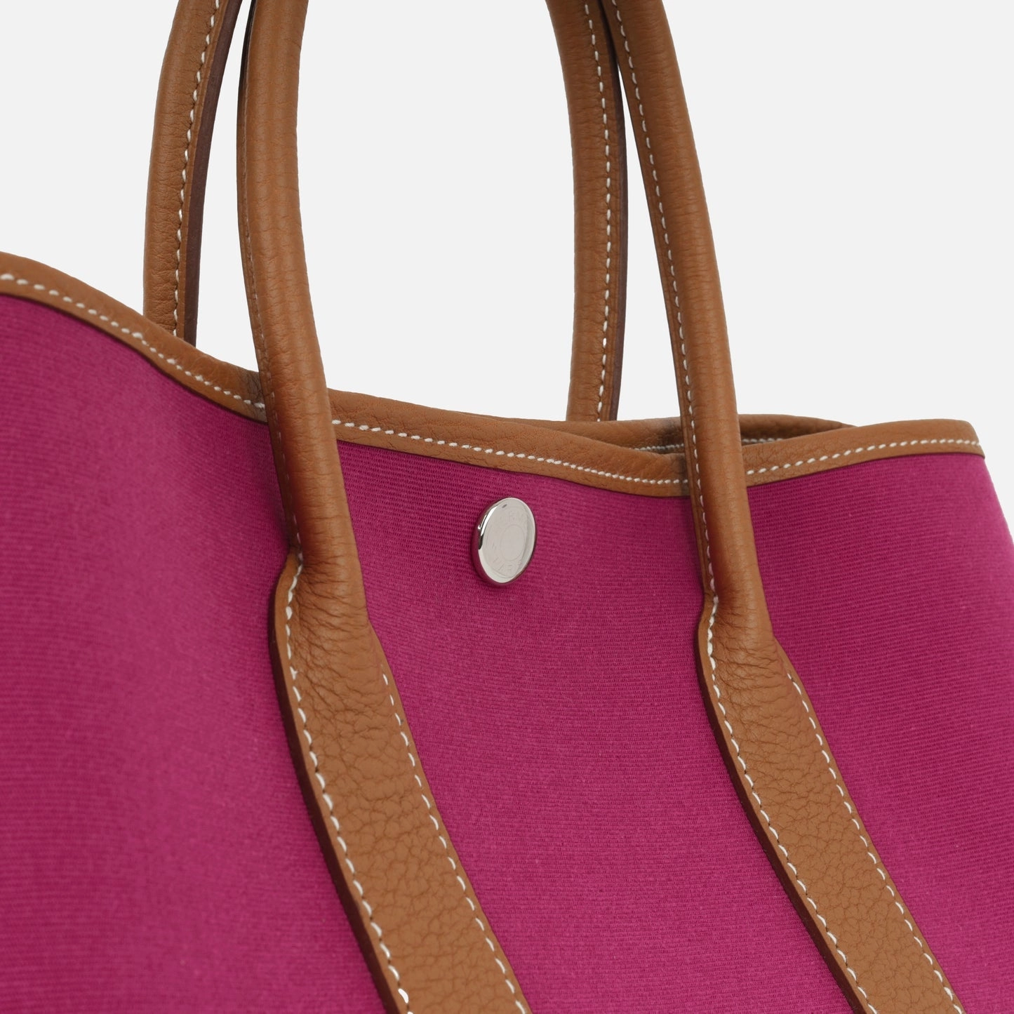 Herms Garden Party 30 Gold Negonda/Rose Pourpre Canvas PHW (NWT)