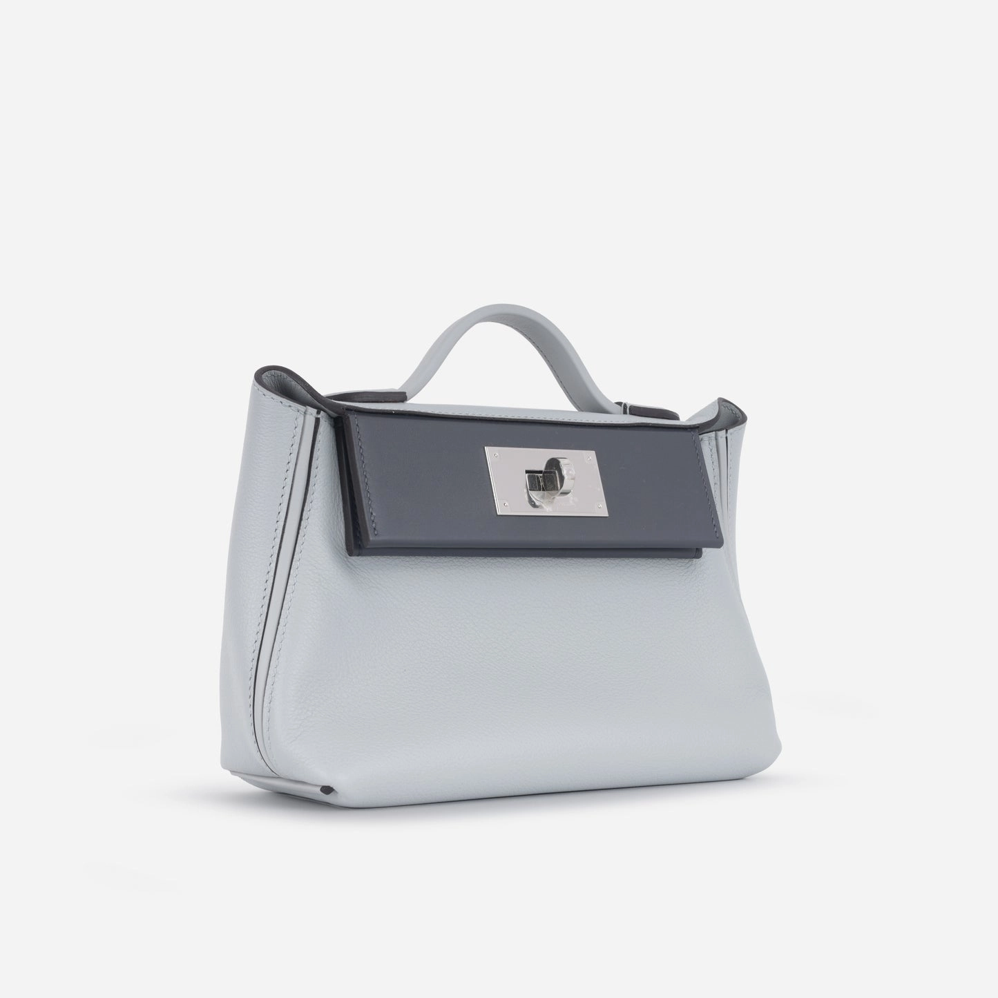 Herms Hermes - 24/24 - 21 - Bleu Glacier Evercolor / Ardoise Swift PHW - Brand New
