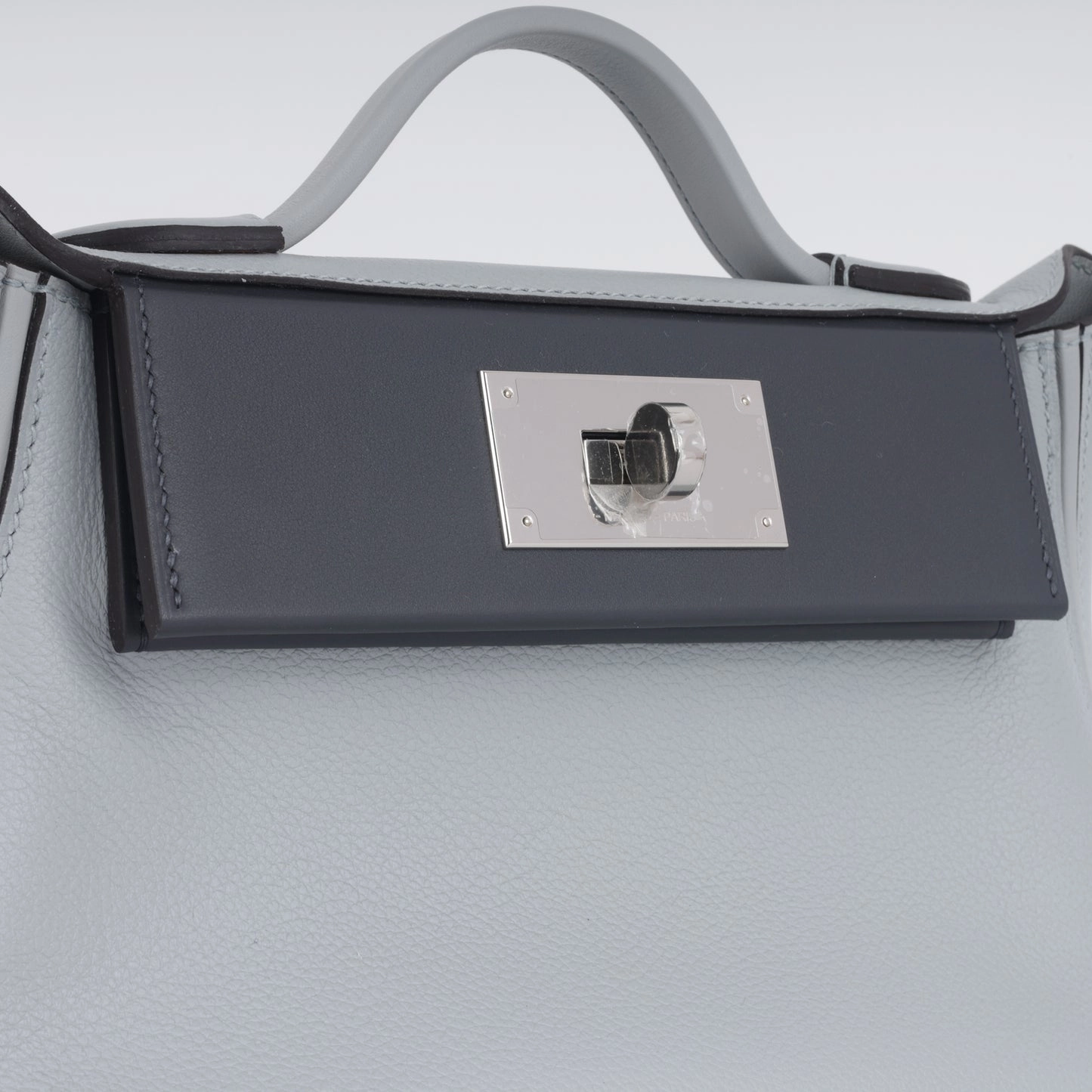 Herms Hermes - 24/24 - 21 - Bleu Glacier Evercolor / Ardoise Swift PHW - Brand New