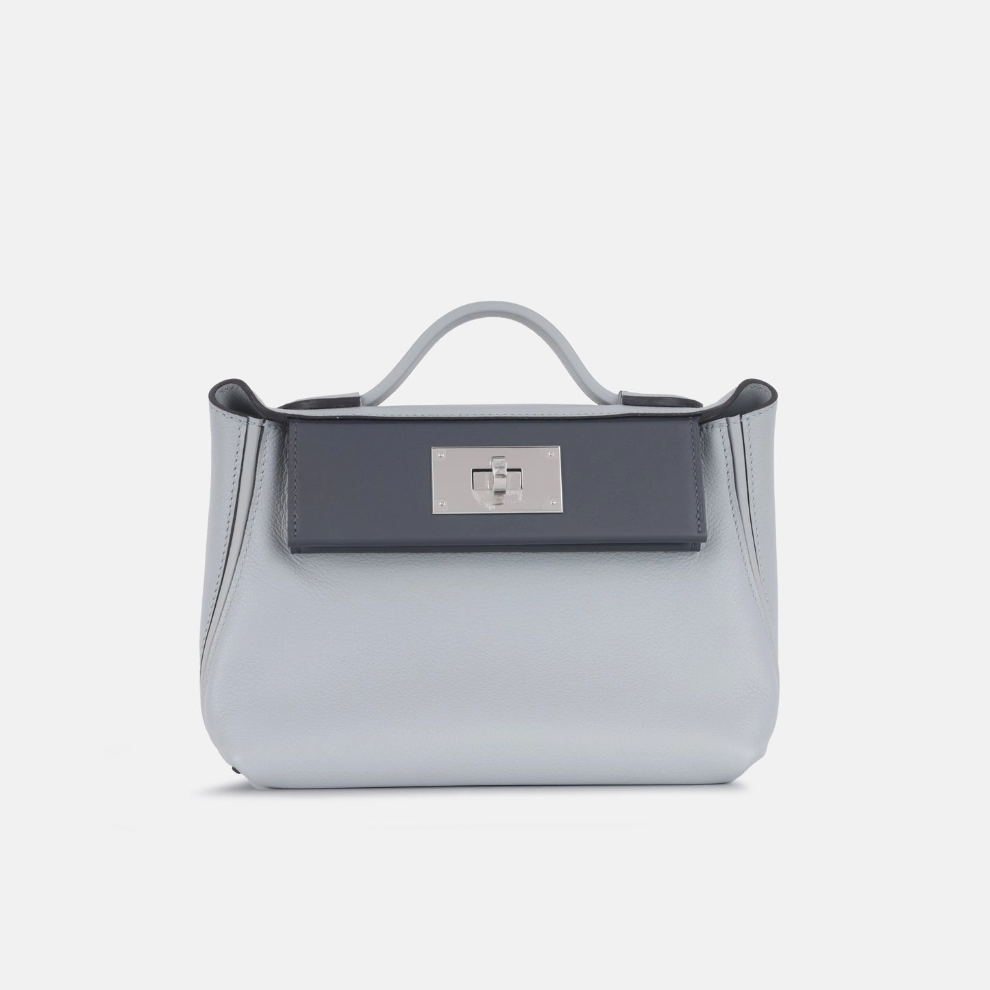 Herms Hermes - 24/24 - 21 - Bleu Glacier Evercolor / Ardoise Swift PHW - Brand New