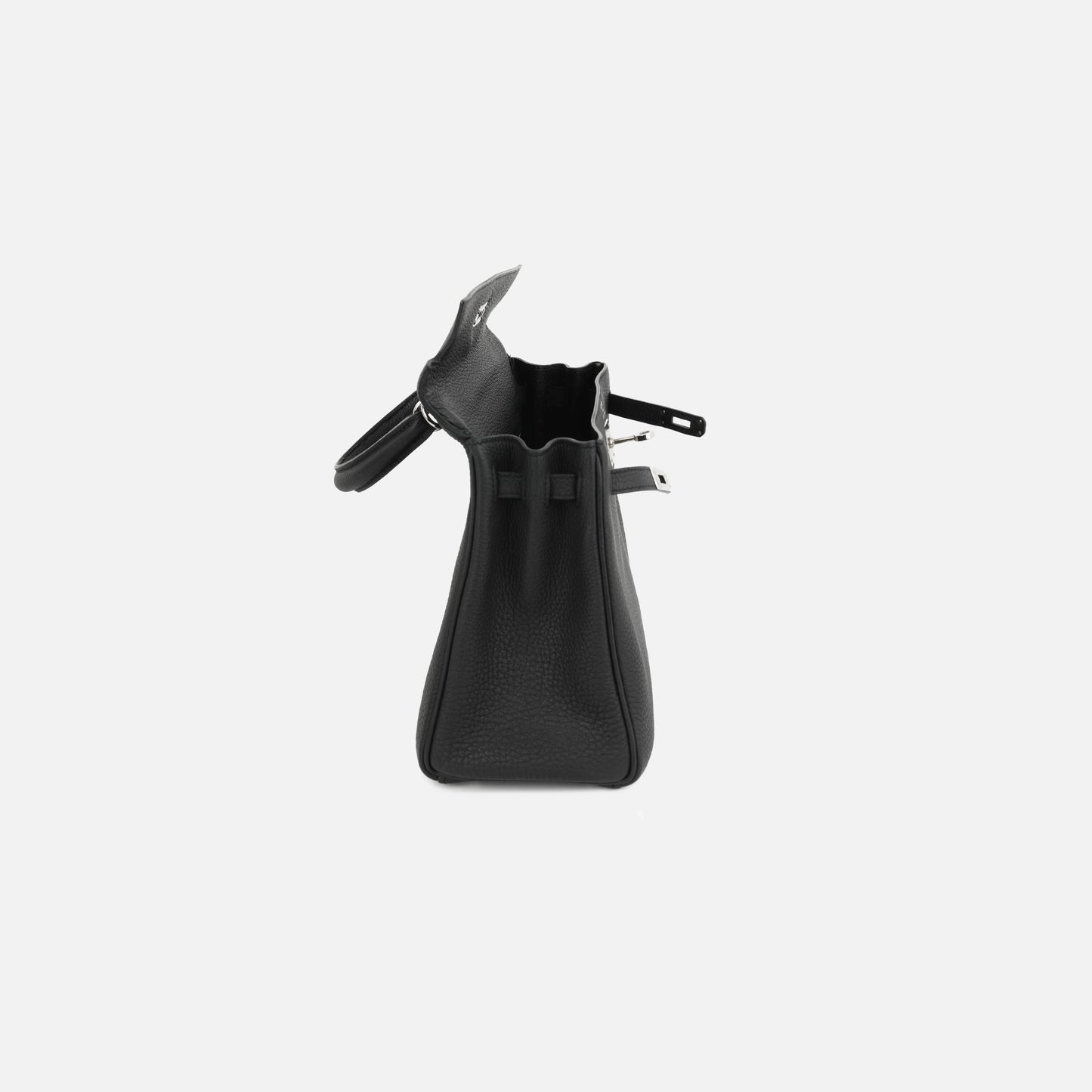 Herms Kelly 25 Noir Togo PHW
