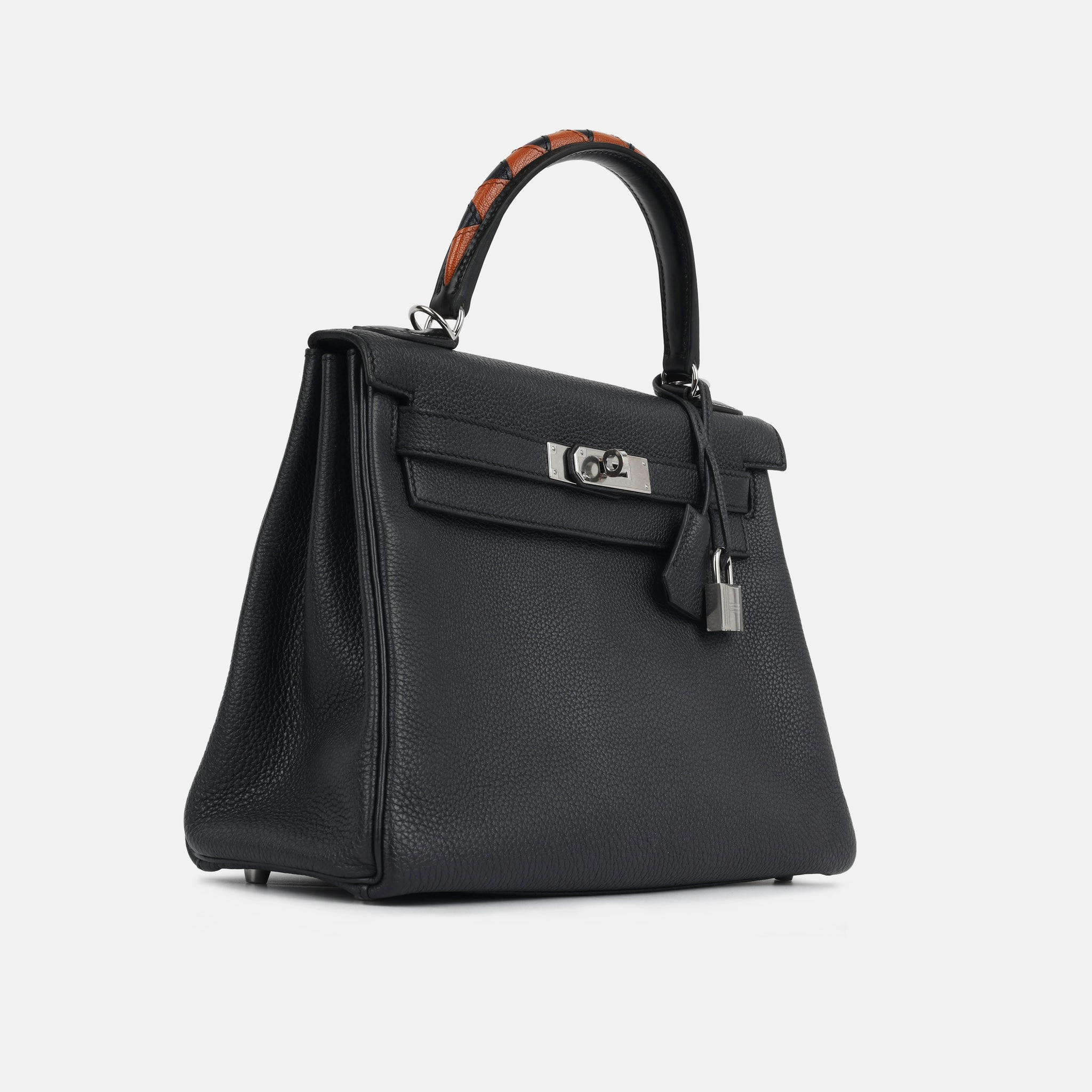 Herms Kelly 28 Au Galop - Bleu Indigo / Cuivre Togo