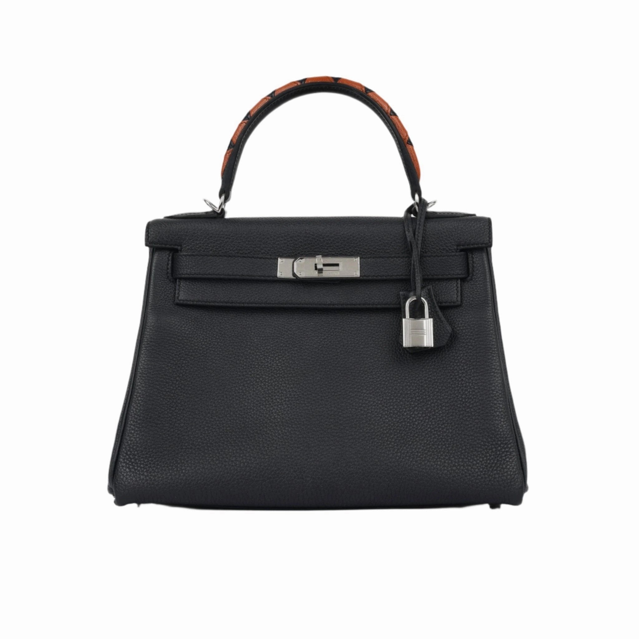 Herms Kelly 28 Au Galop - Bleu Indigo / Cuivre Togo