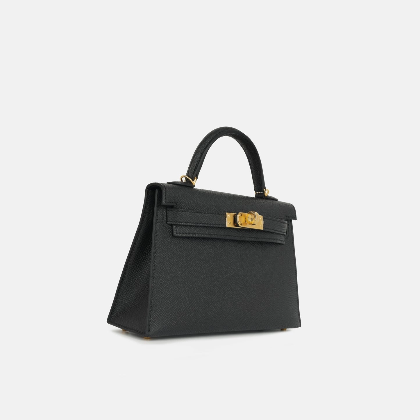 Herms Mini Kelly 20 Noir Epsom GHW (NWT)