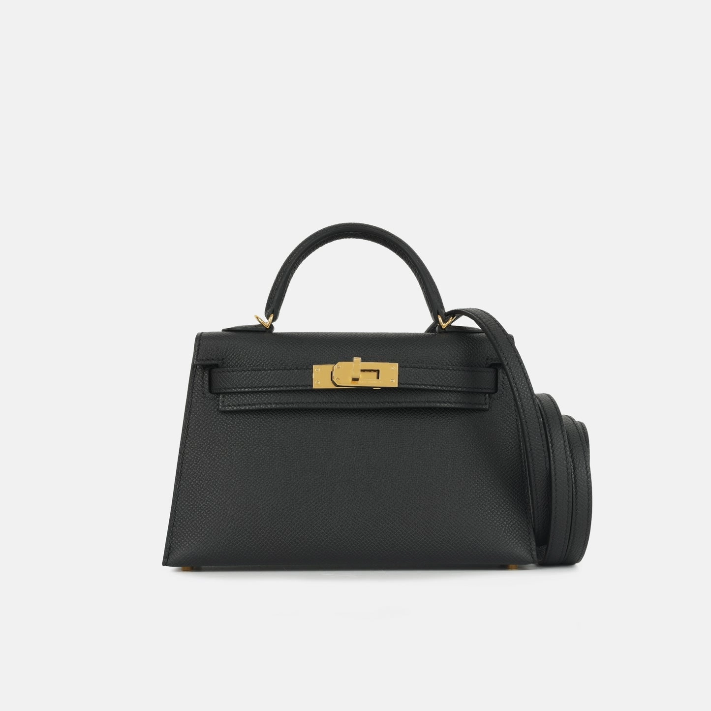 Herms Mini Kelly 20 Noir Epsom GHW (NWT)