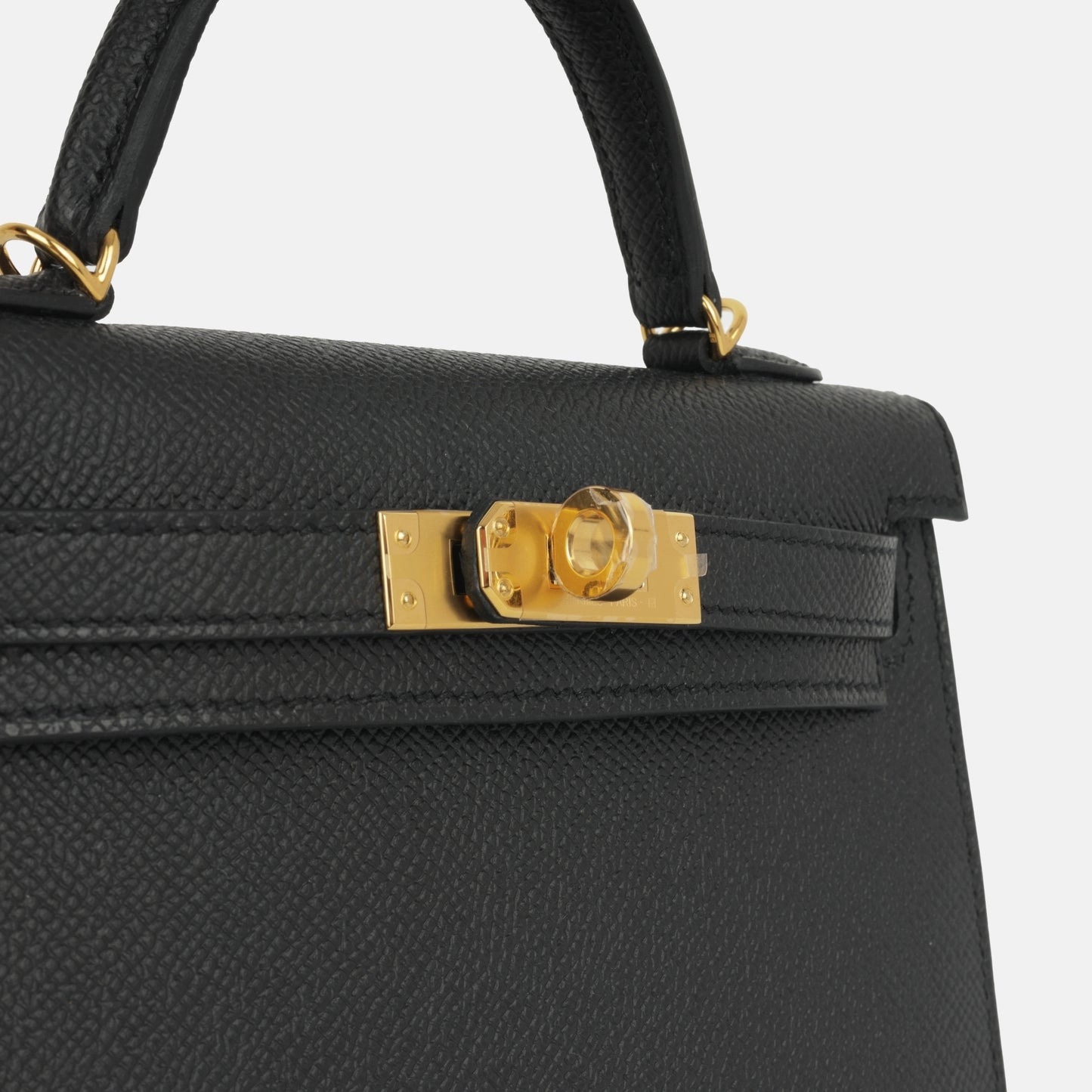 Herms Mini Kelly 20 Noir Epsom GHW (NWT)