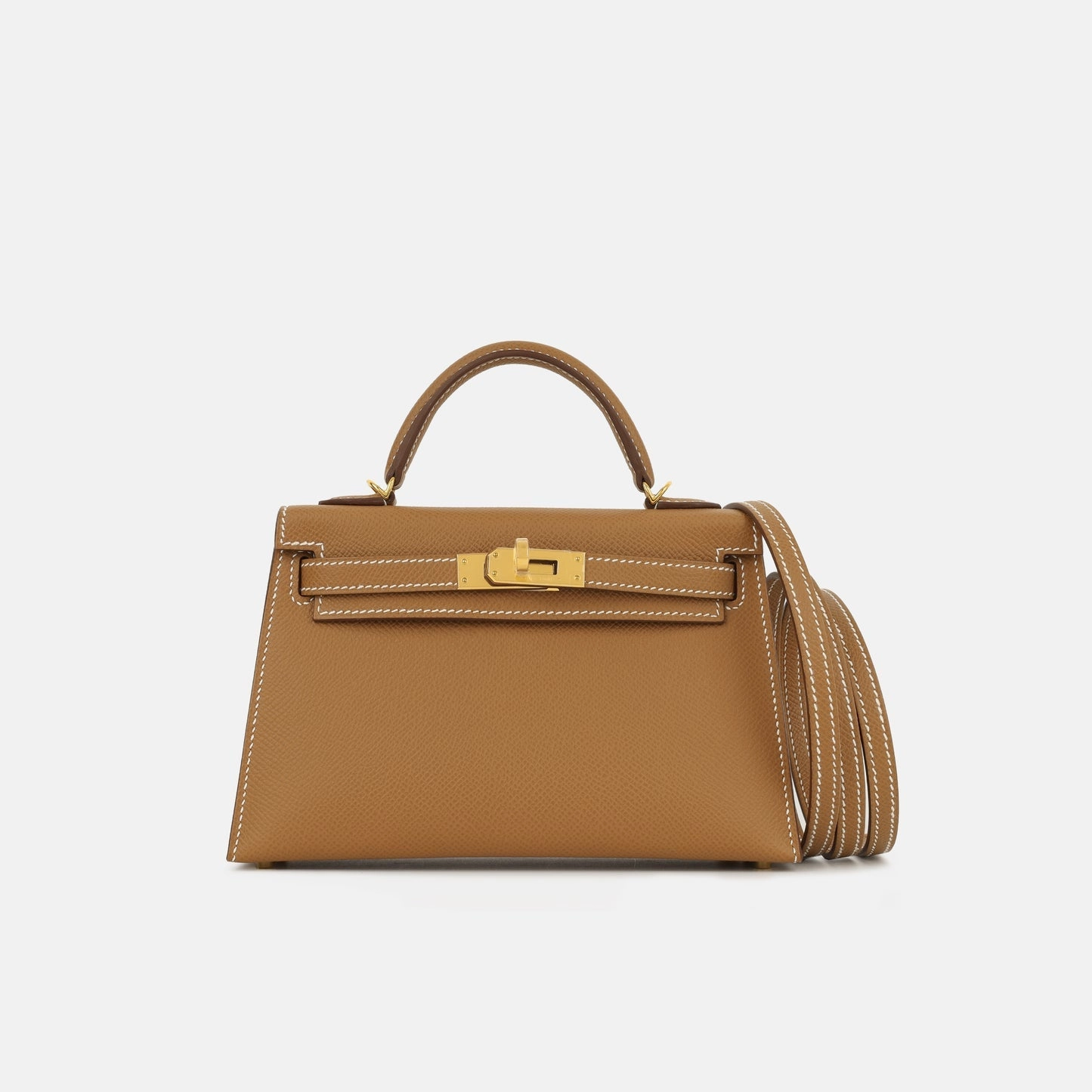 Herms Mini Kelly Gold Epsom GHW (NWT)