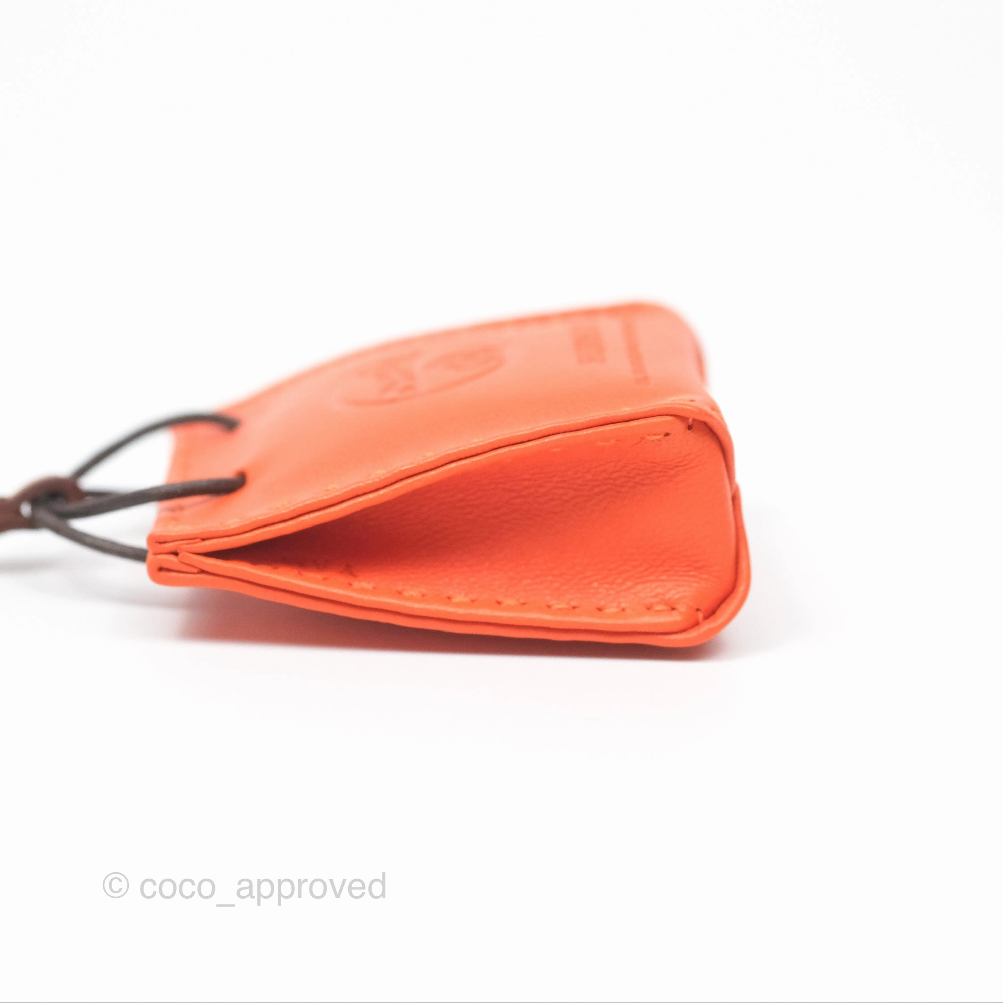Herms Orange Shopping Bag Charm