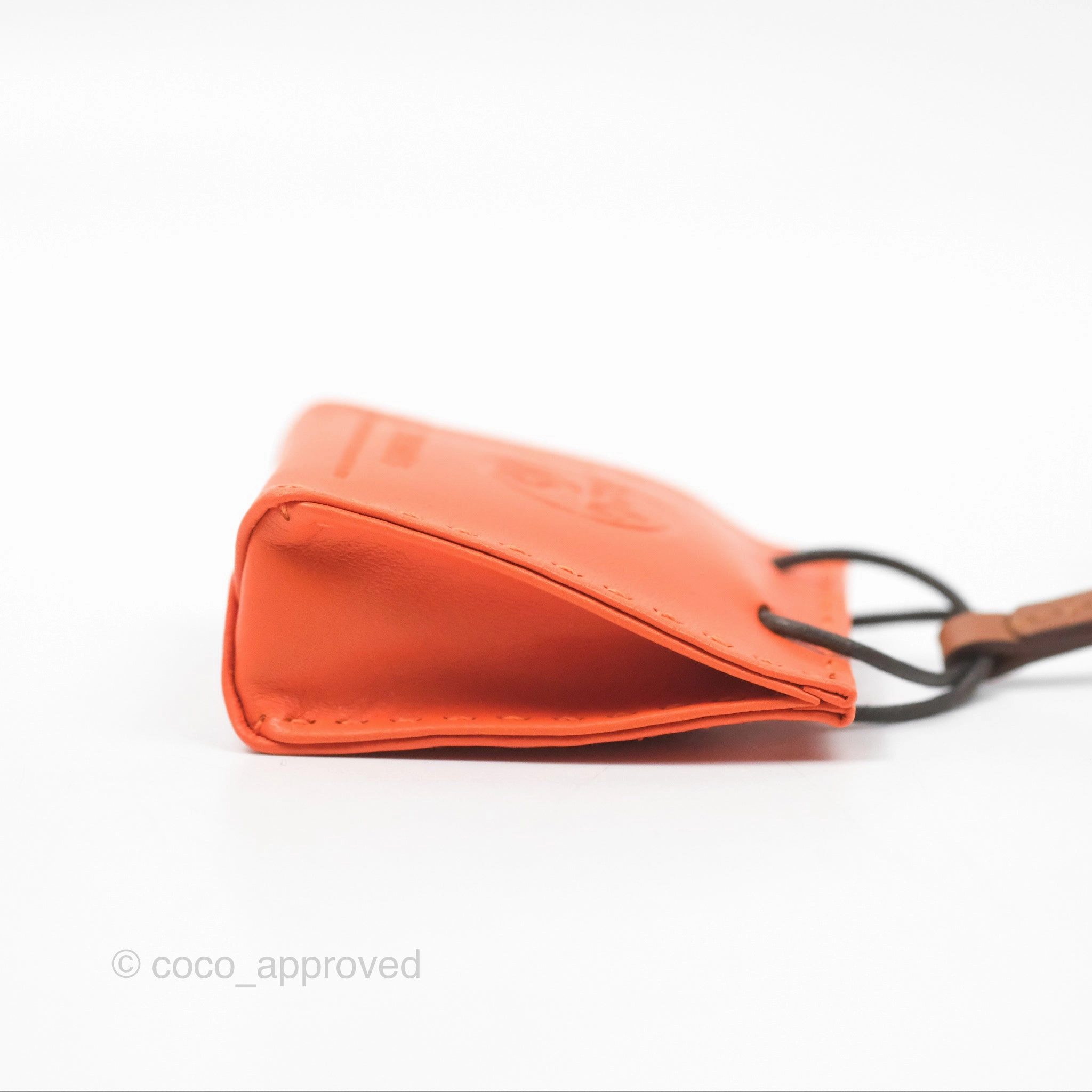 Herms Orange Shopping Bag Charm