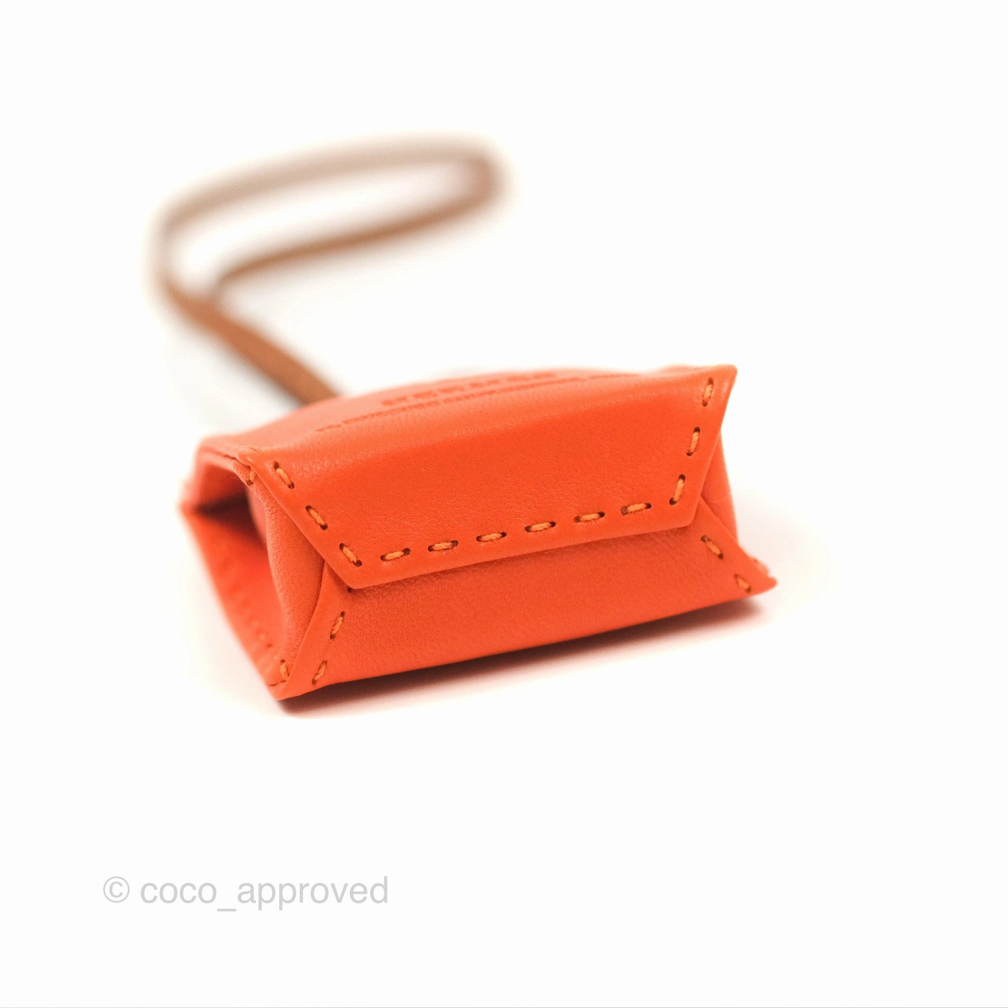 Herms Orange Shopping Bag Charm
