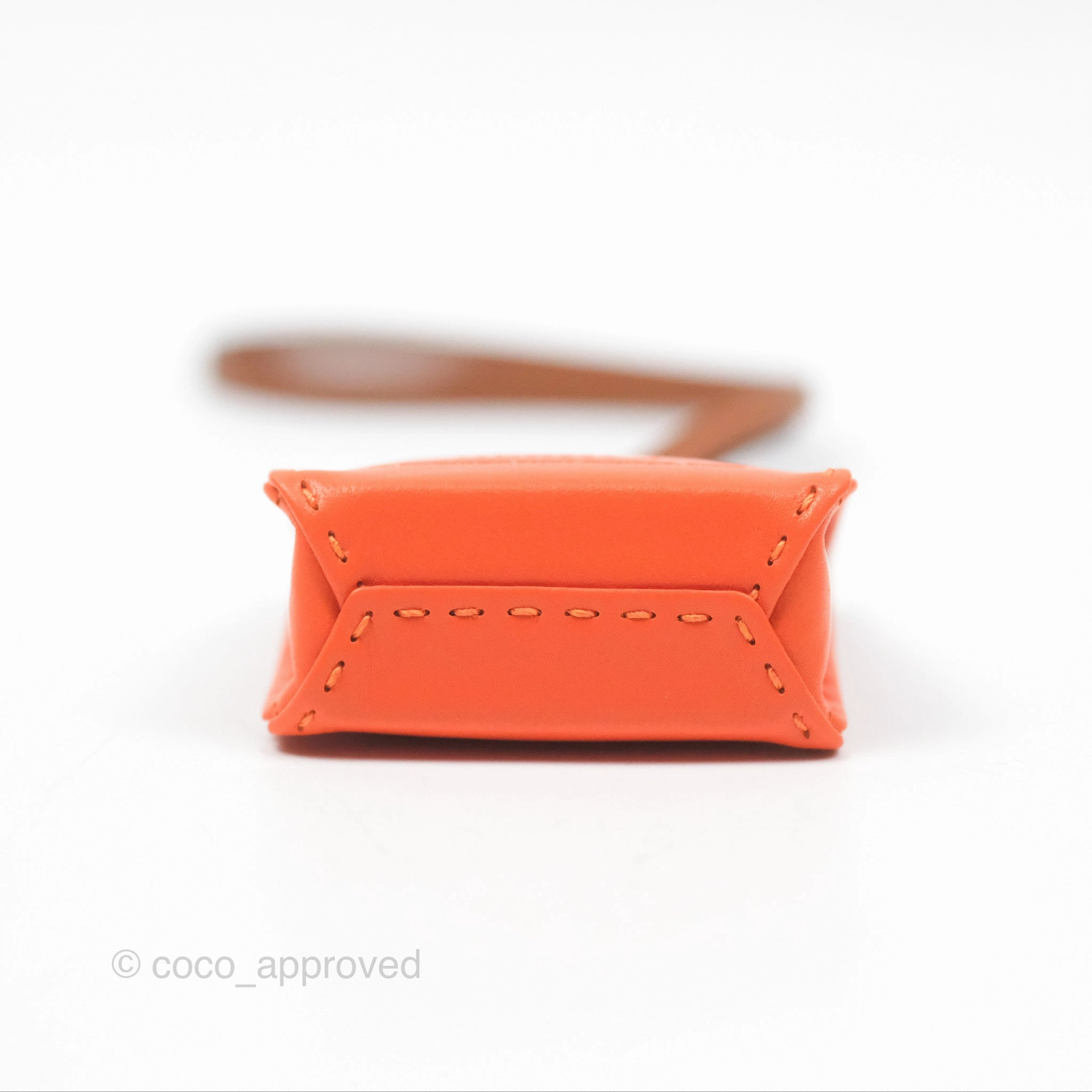 Herms Orange Shopping Bag Charm